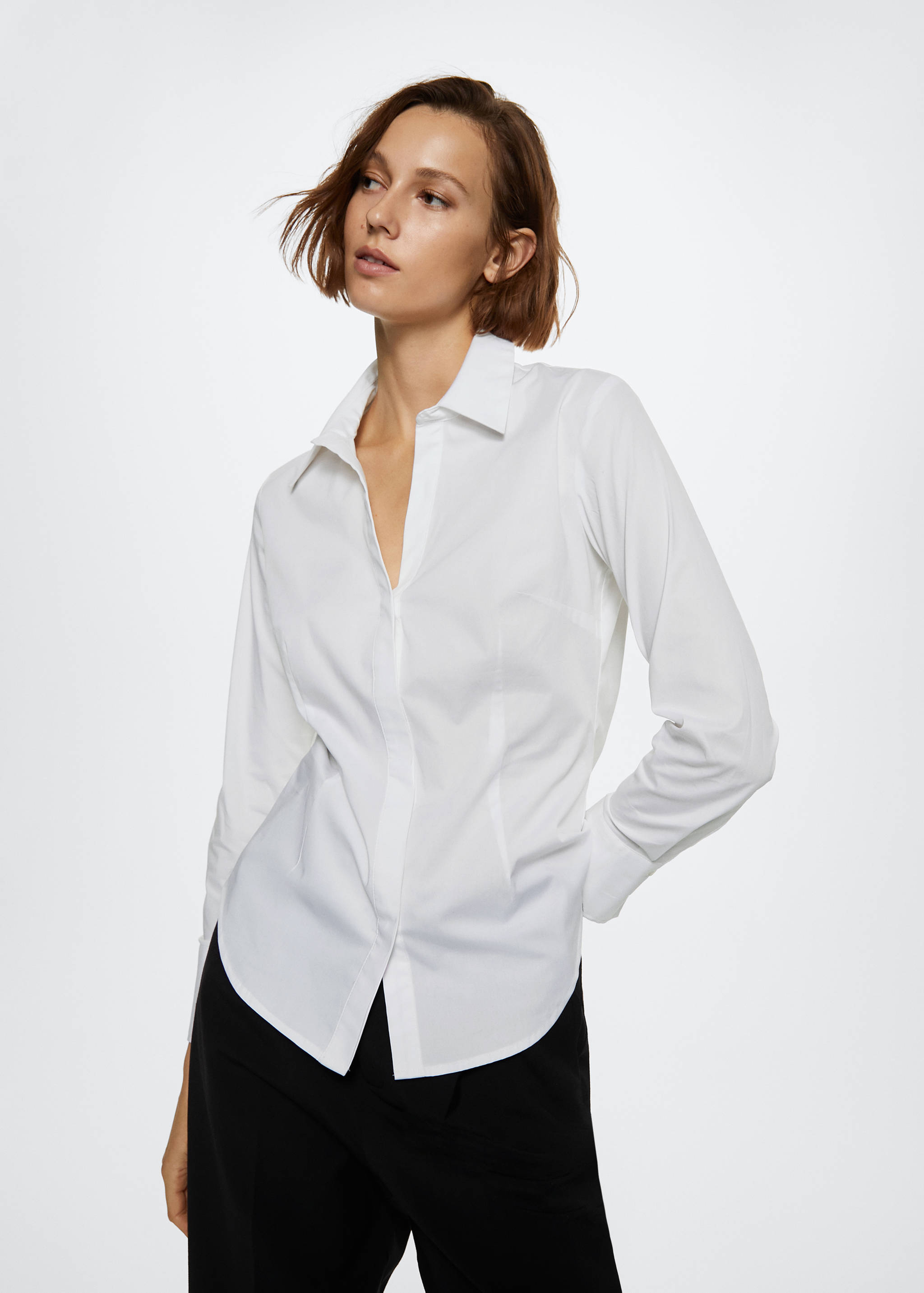 Essential cotton-blend shirt - Details of the article 6