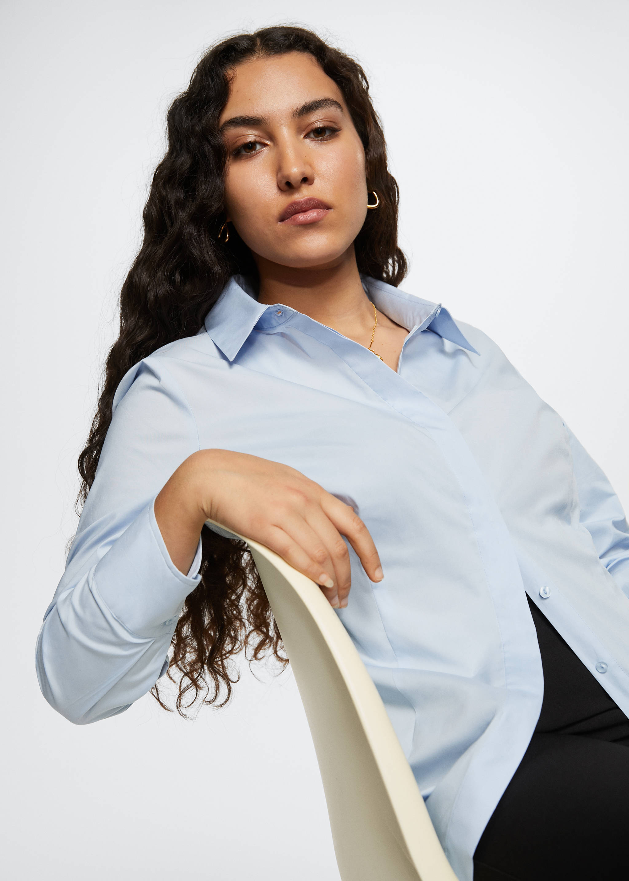 Essential cotton-blend shirt - Details of the article 5