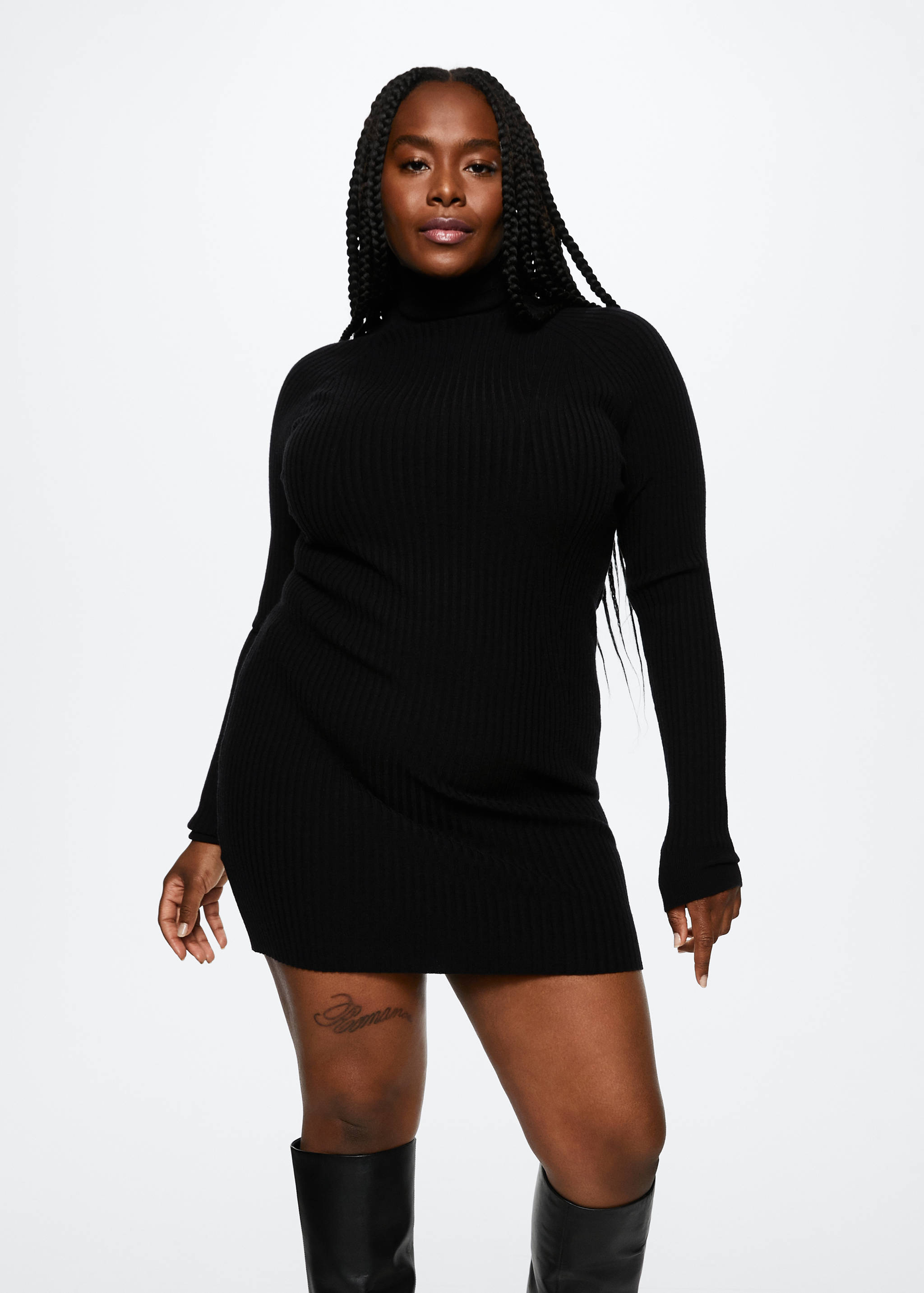 Ribbed knit dress - Details of the article 3