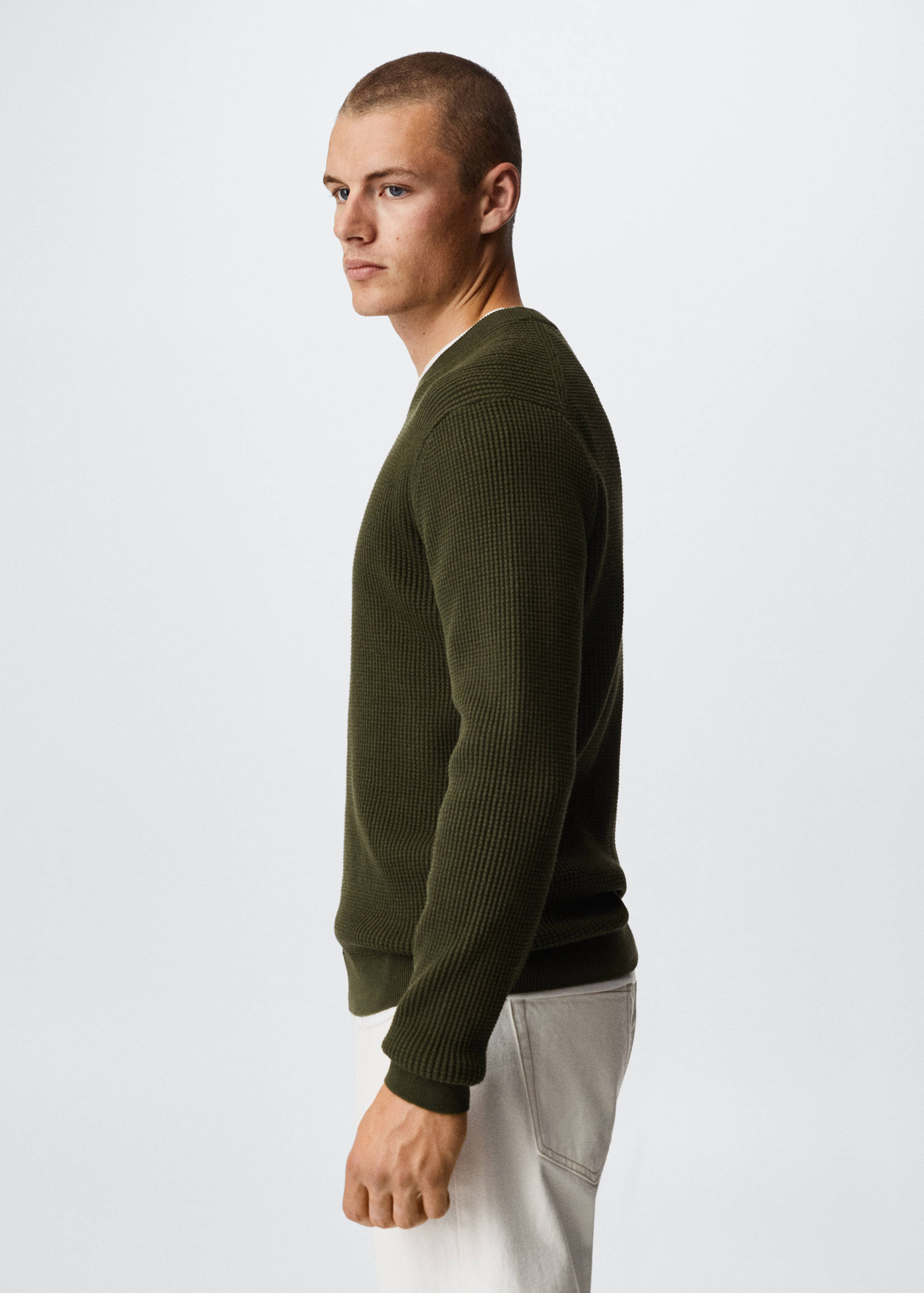 Structured cotton sweater - Details of the article 2