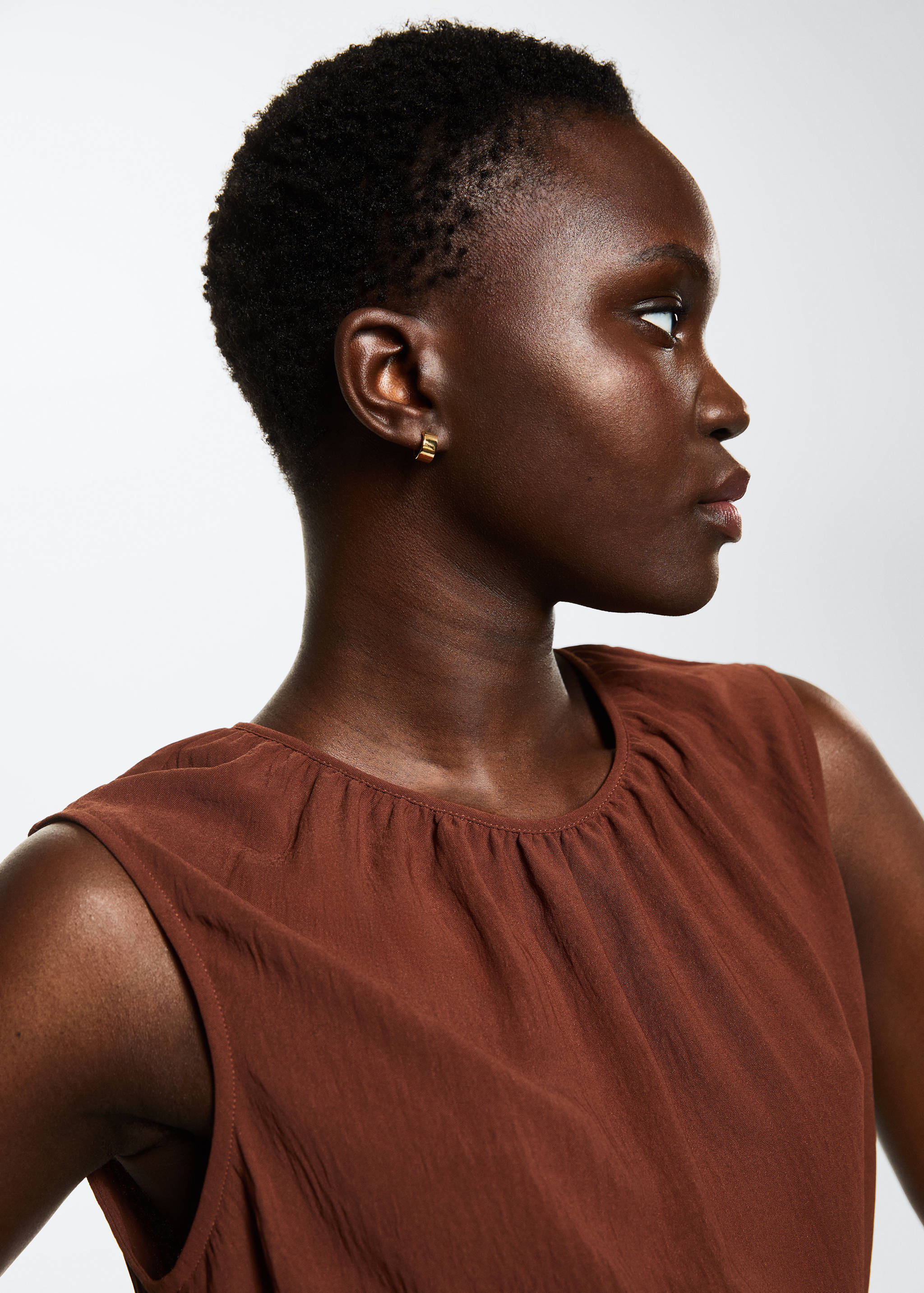 Robe texturée ceinture - Détail de l'article 1