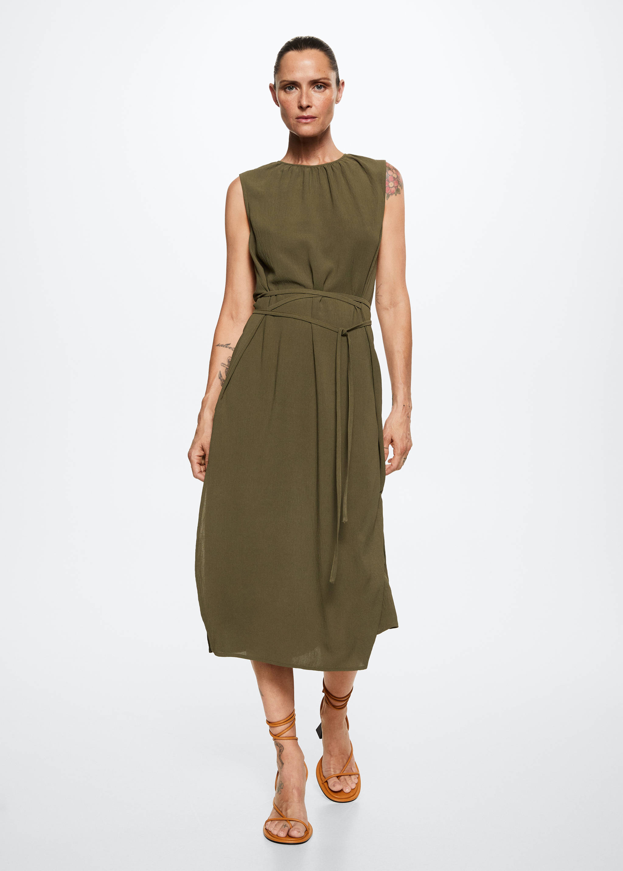 Robe texturée ceinture - Plan général