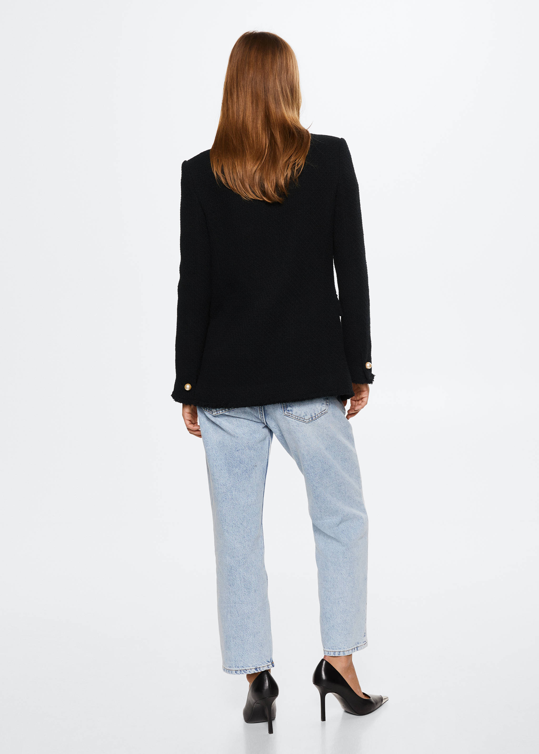 Buttons tweed blazer - Reverse of the article