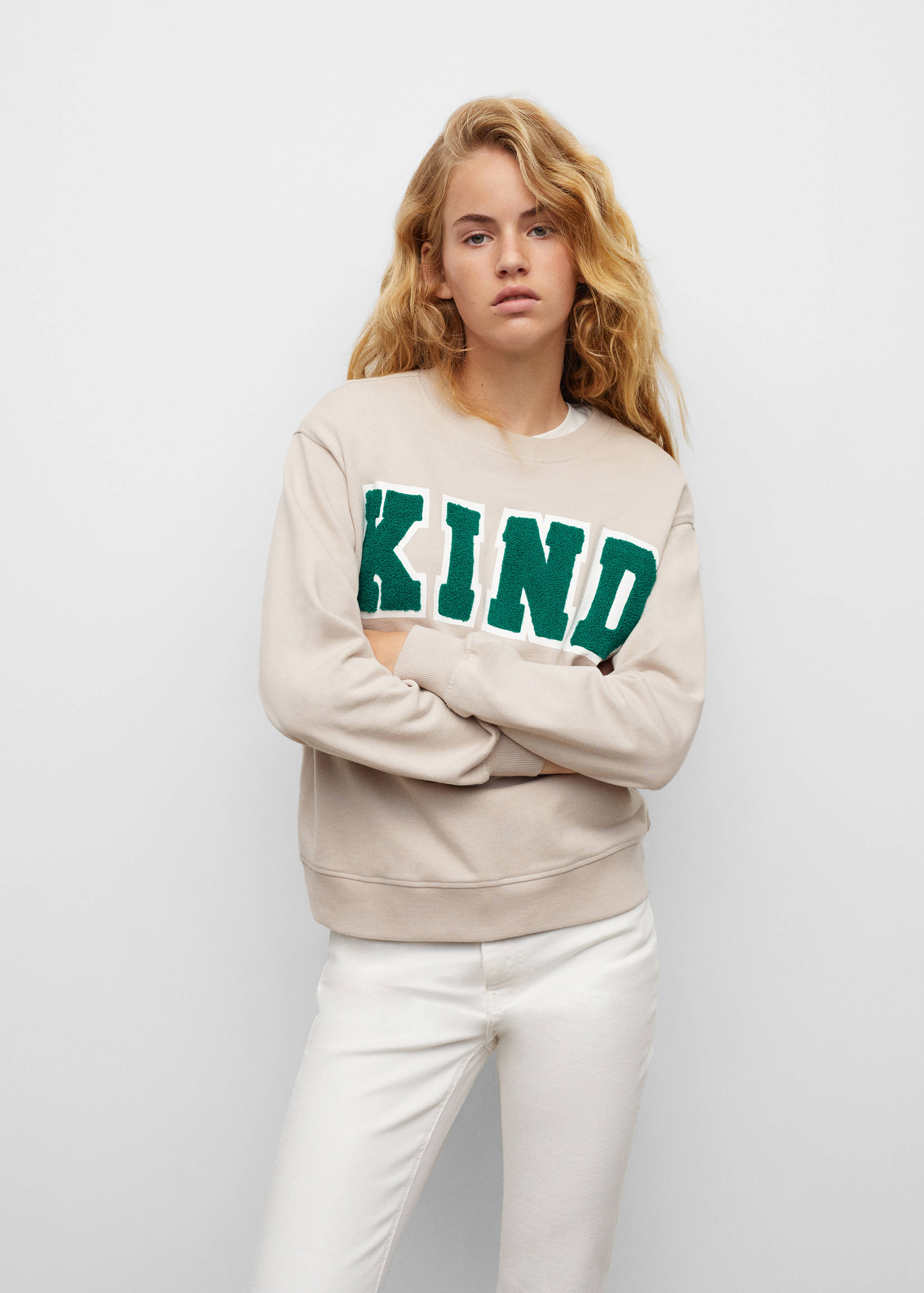 Textured message sweatshirt - General plane