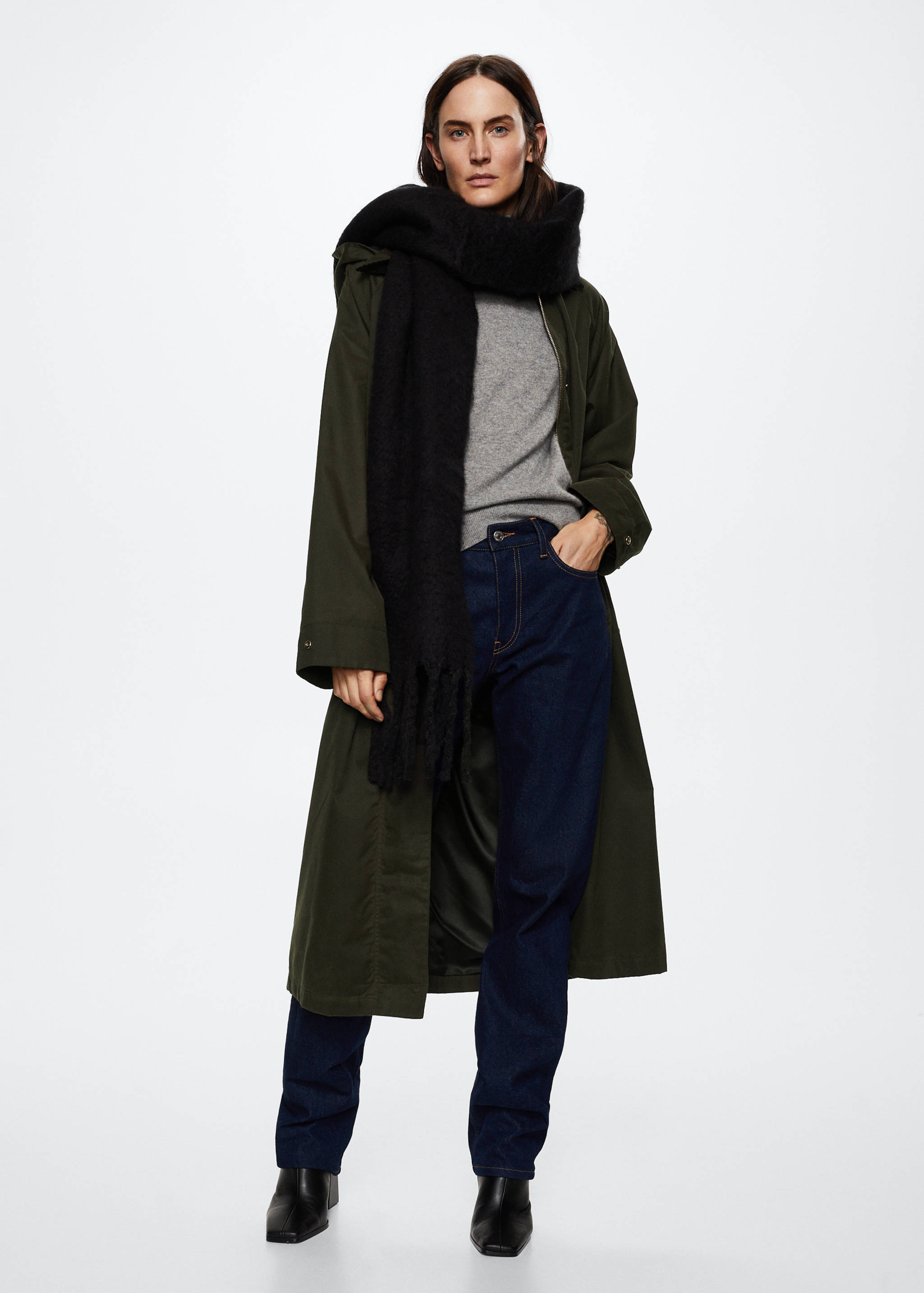 Detachable hood parka - General plane