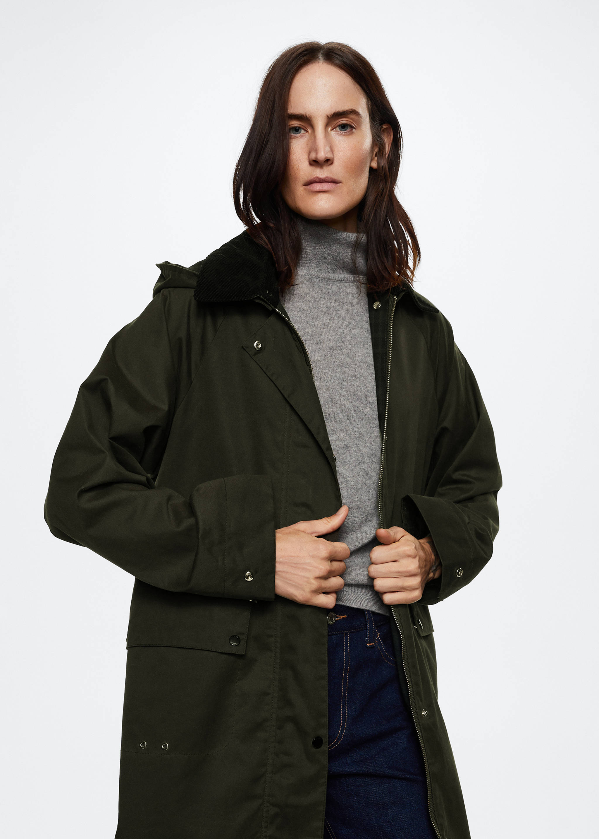 Detachable hood parka - Medium plane