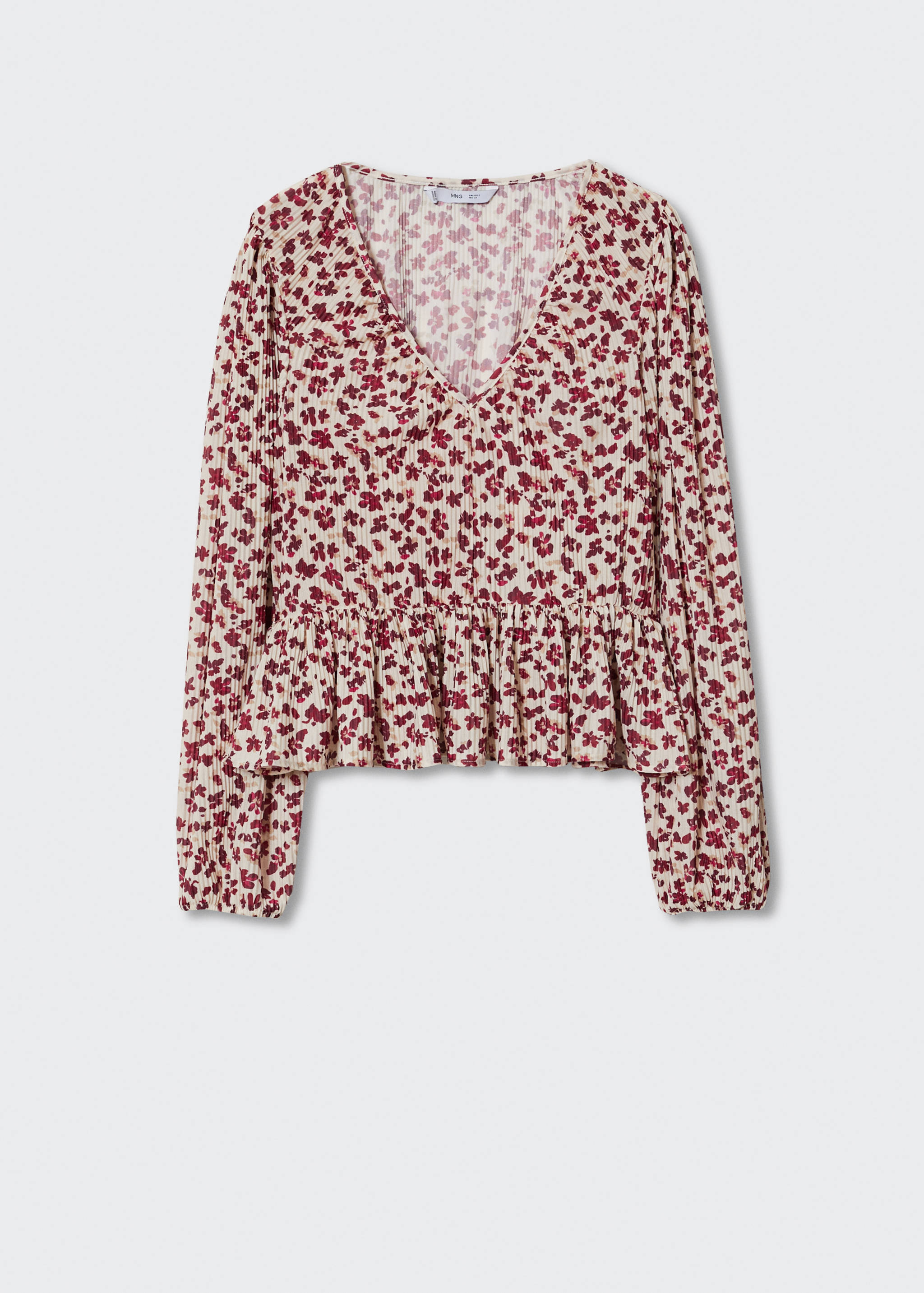 Printed pleated blouse - Article without model