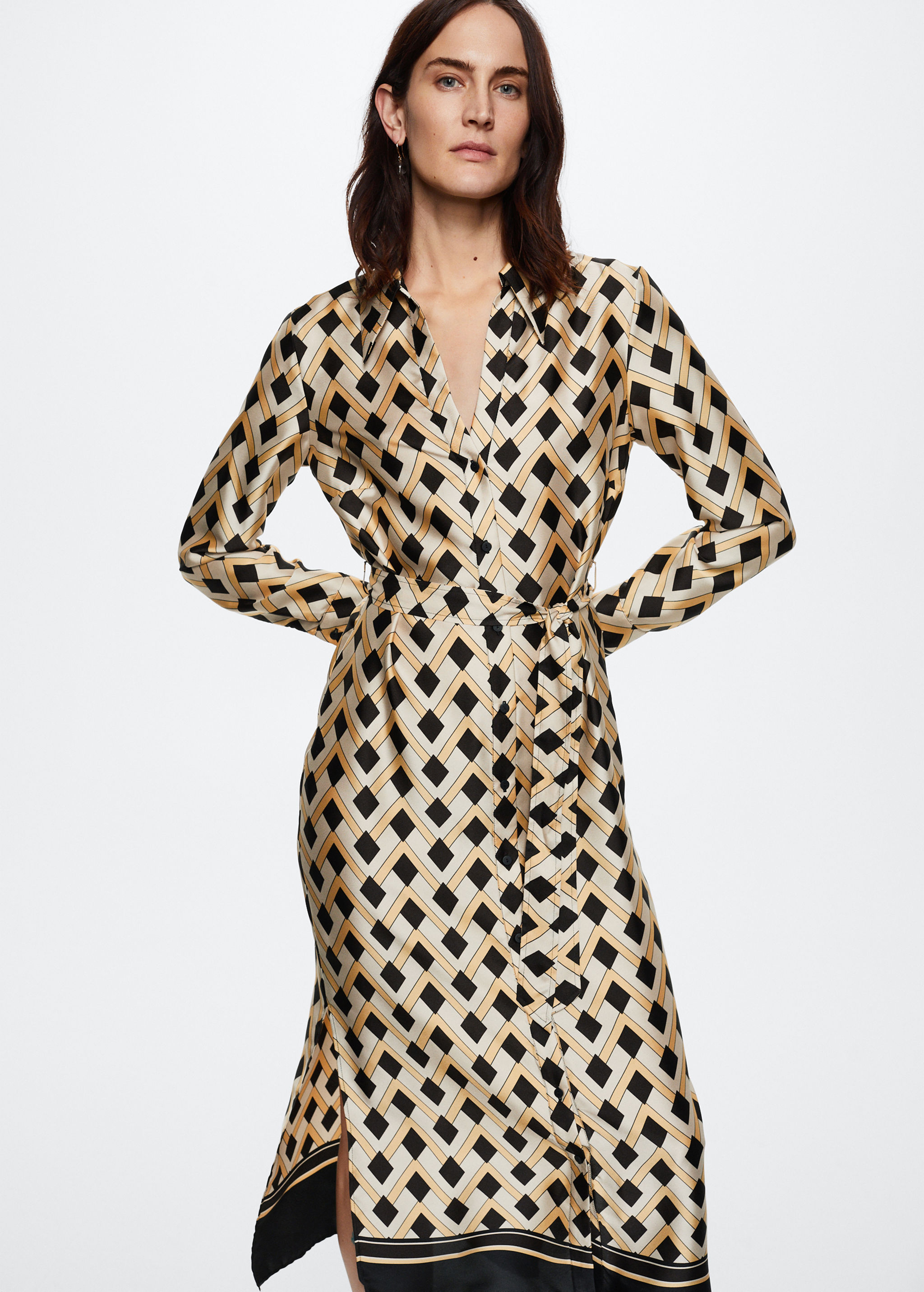 Geometric print dress - Medium plane