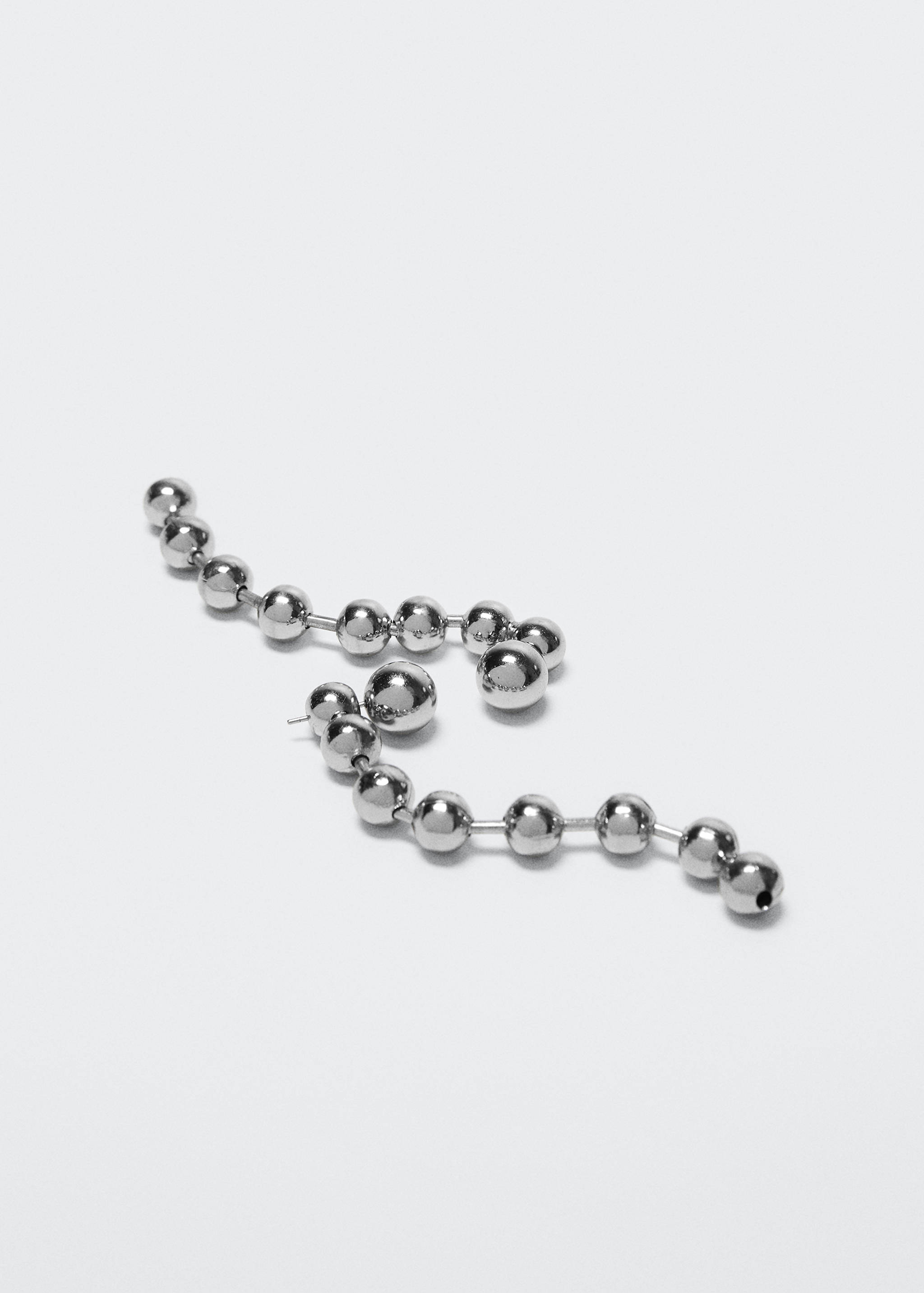 Metal bead earrings - Medium plane