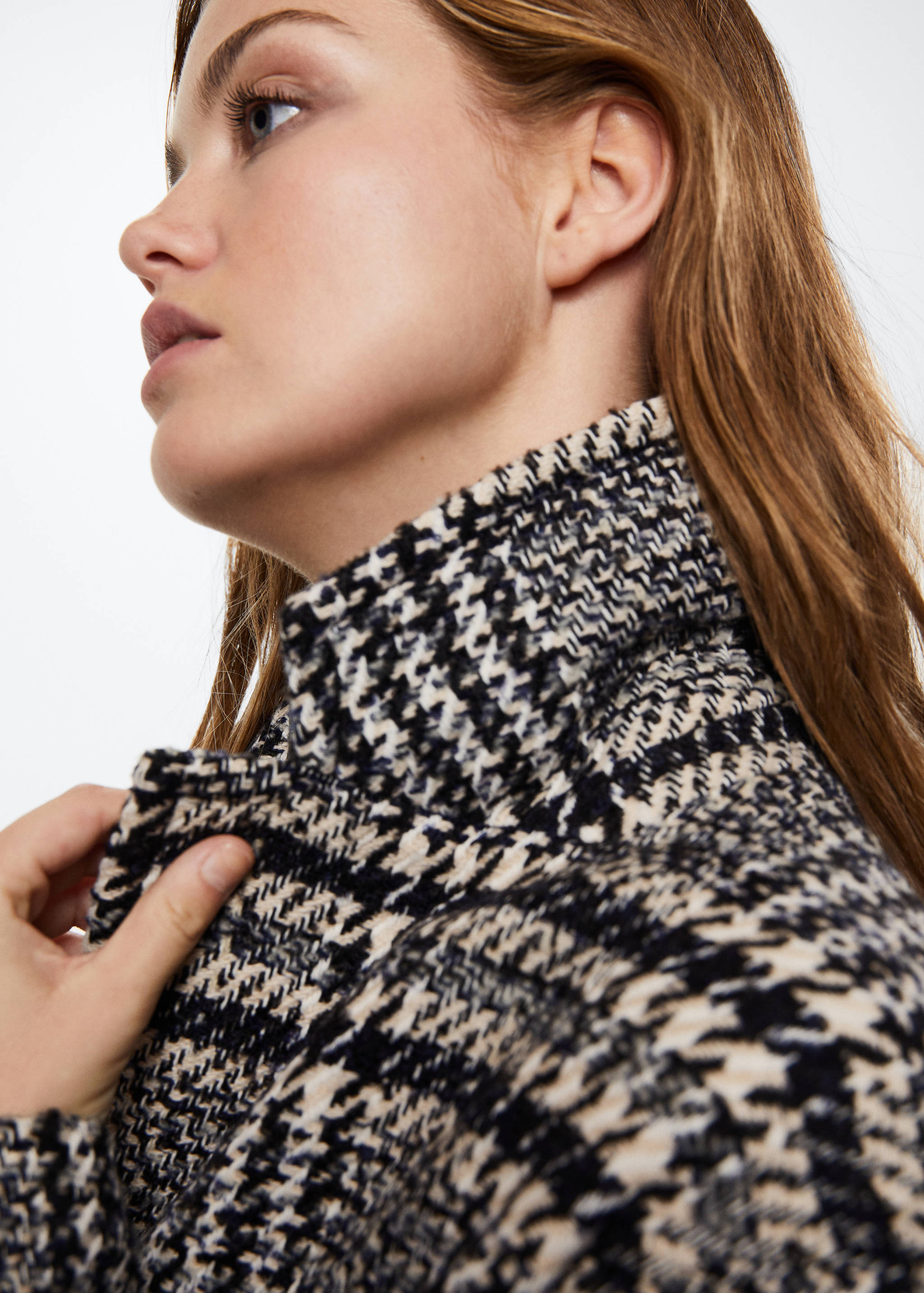 Sobretudo de tweed aos quadrados - Pormenor do artigo 1