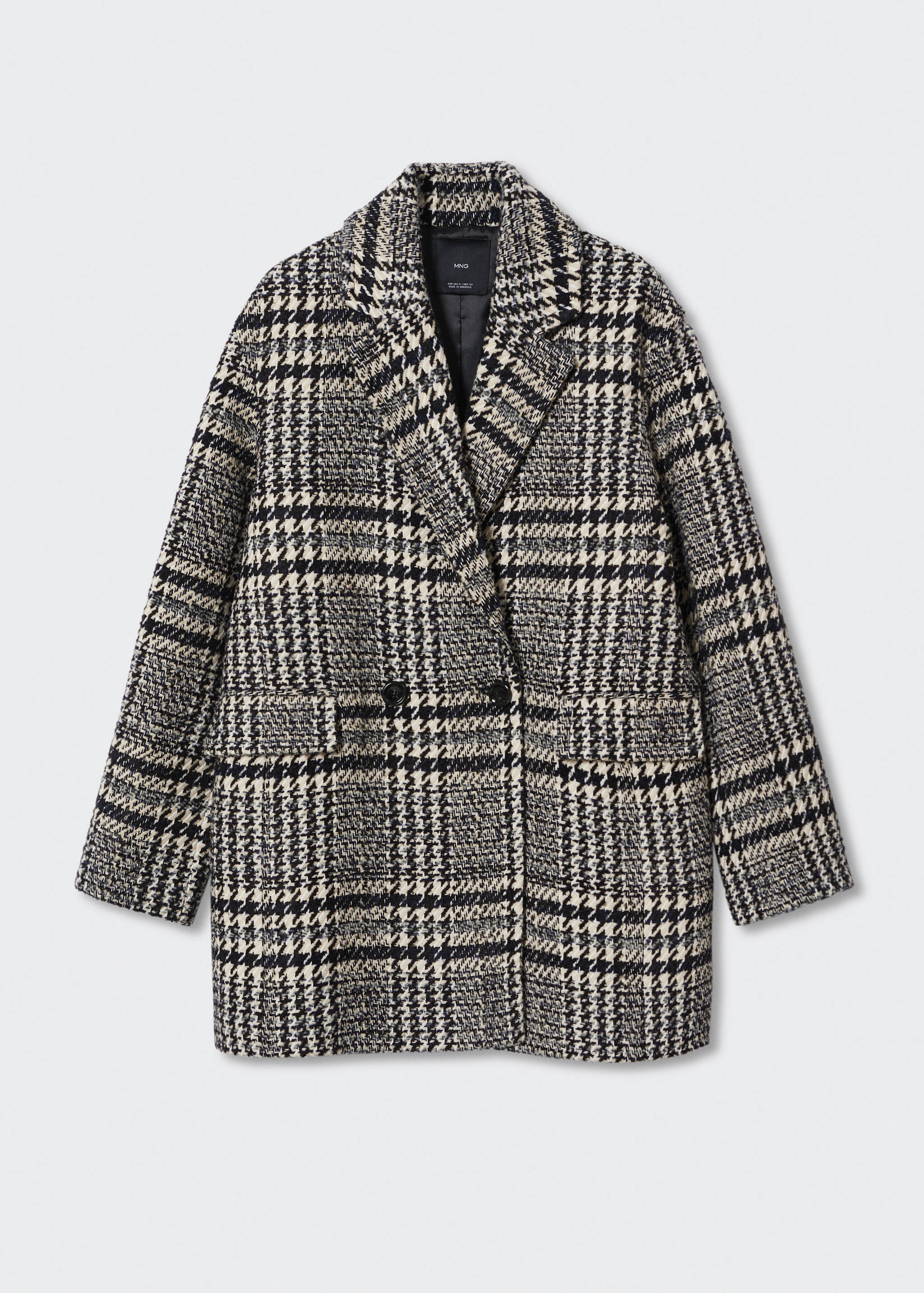 Sobretudo de tweed aos quadrados - Artigo sem modelo