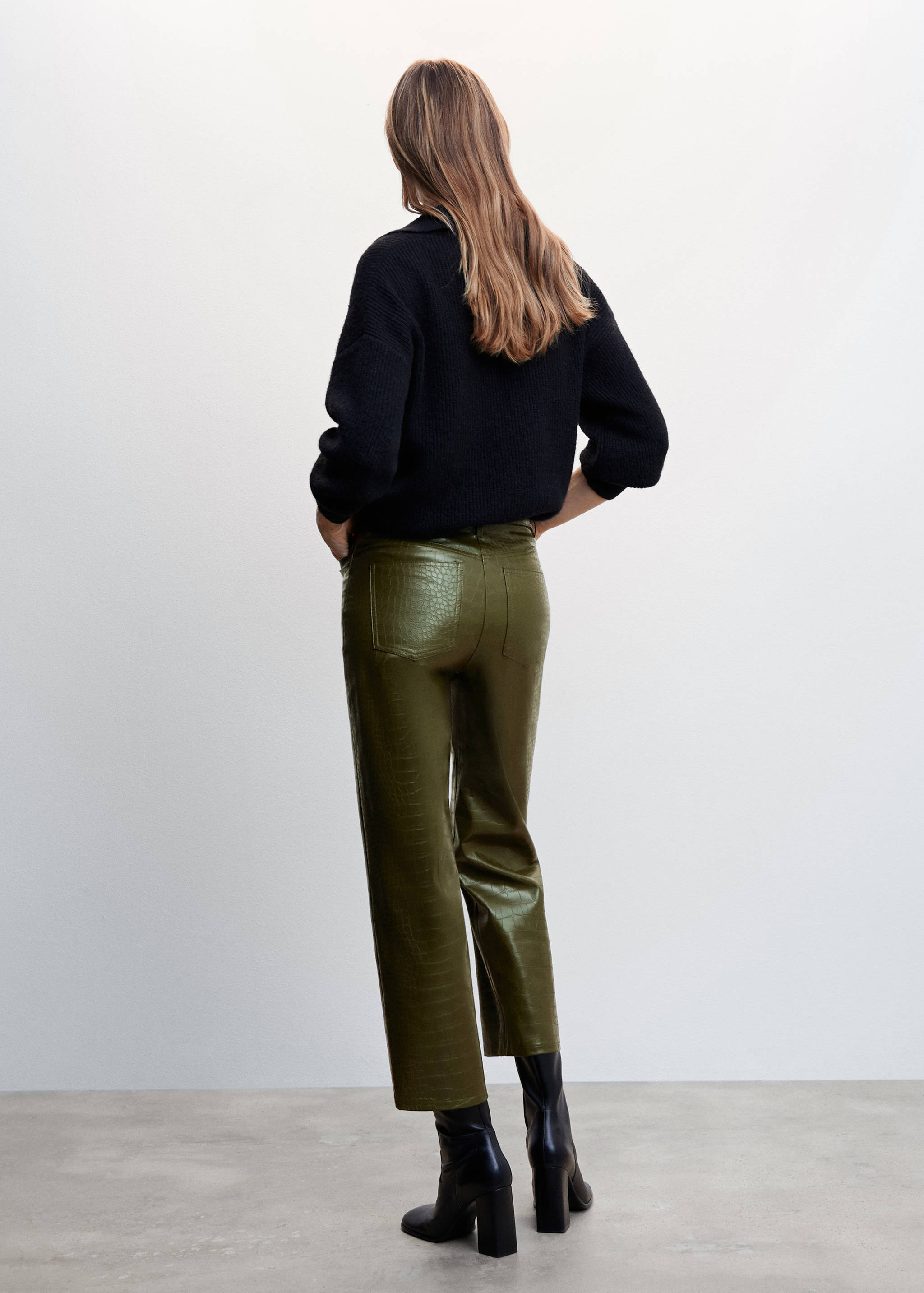 Pantalons efecte pell cocodril - Revers de l'article