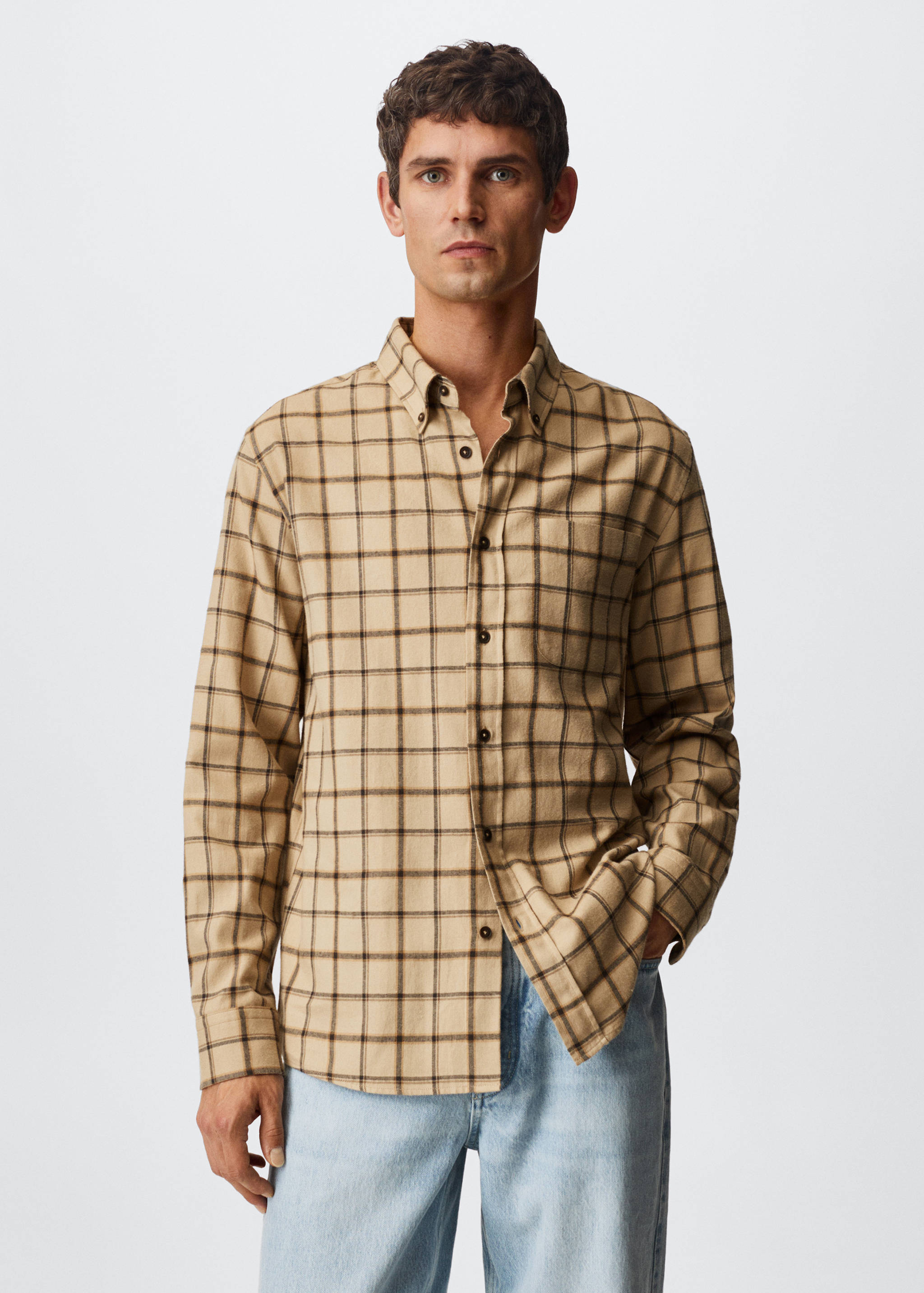 Checked flannel shirt - Medium plane