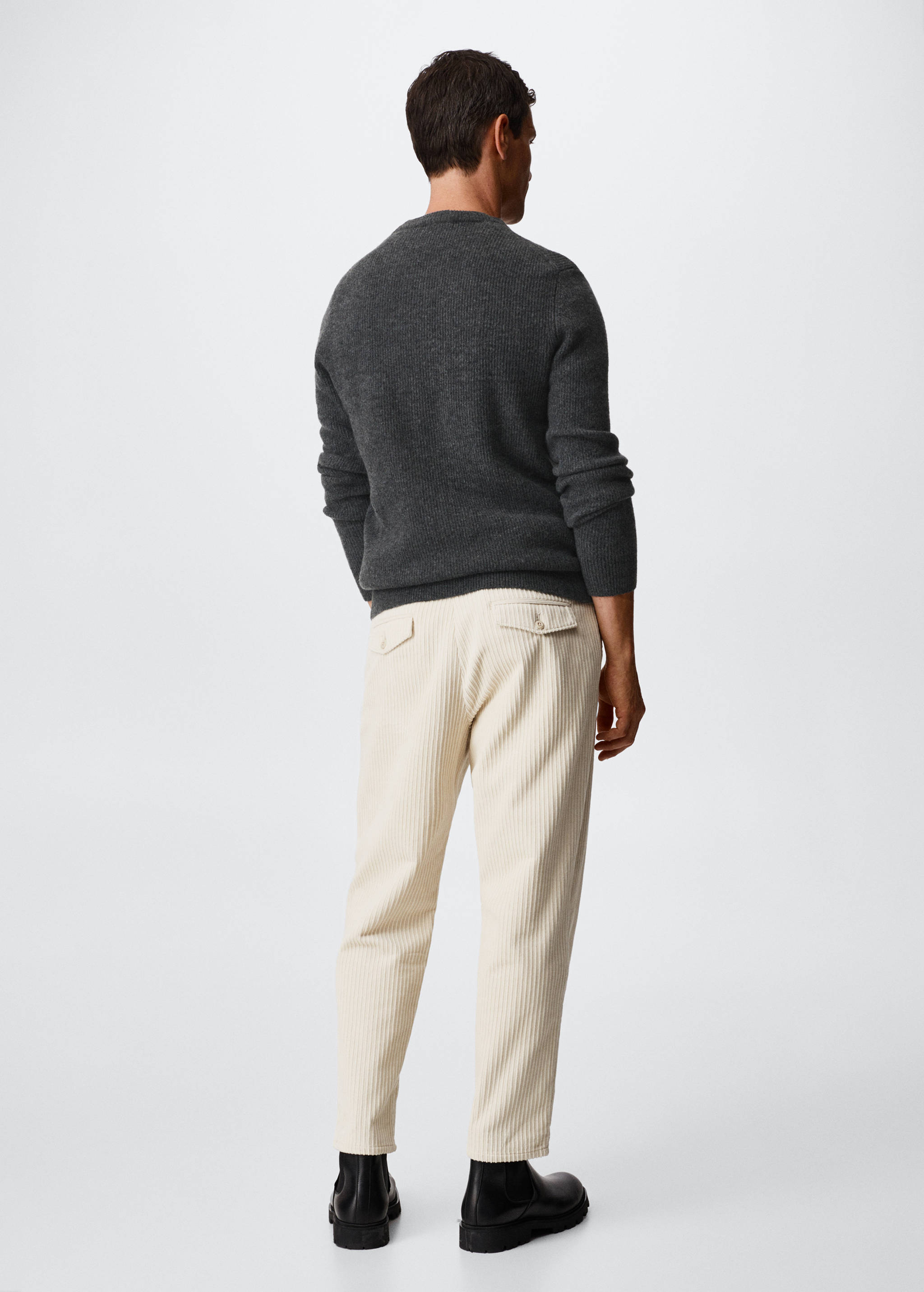 Structured fabric sweater - Reverse of the article