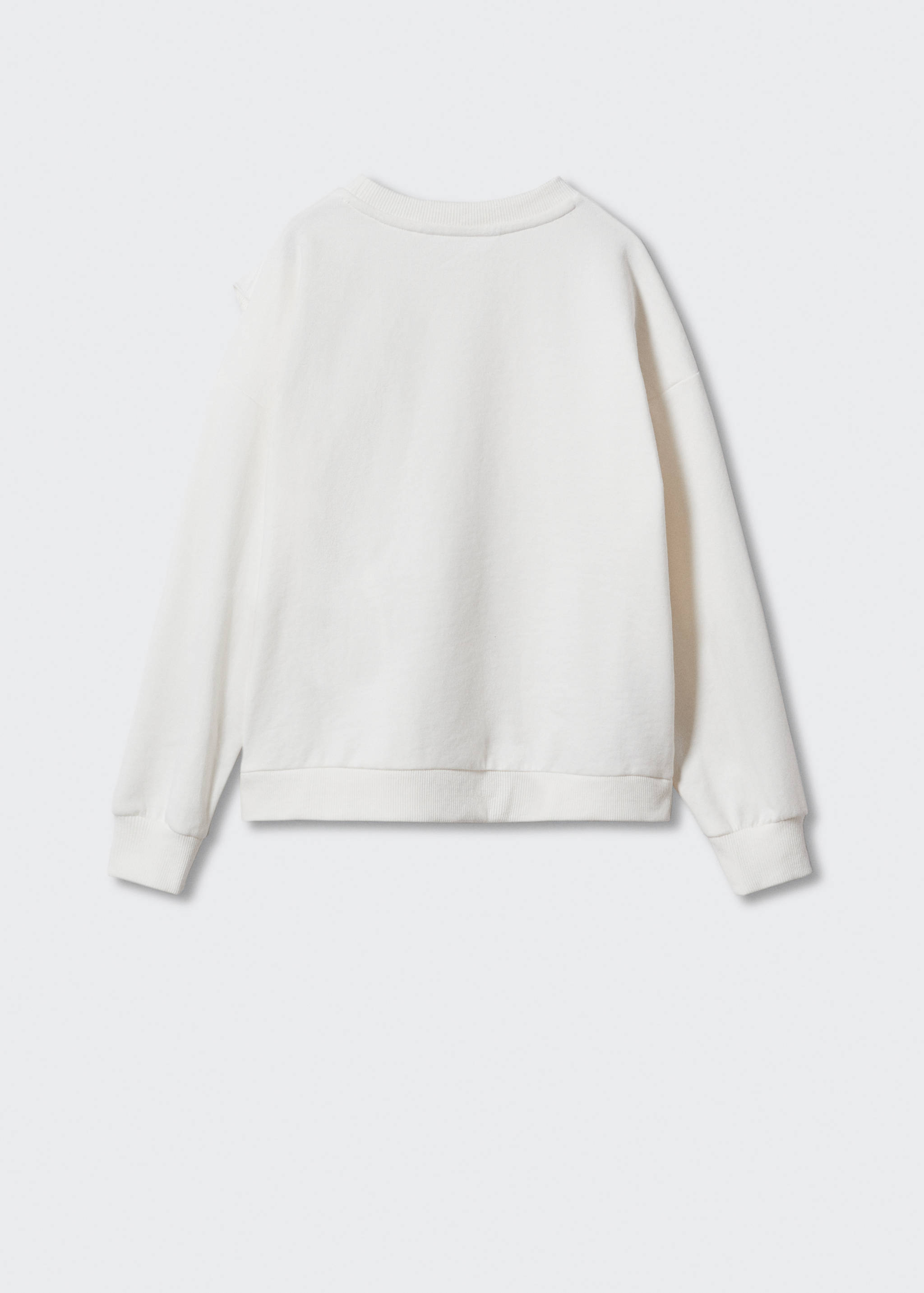 Baumwoll-Sweatshirt mit Rüschen - Rückseite des Artikels