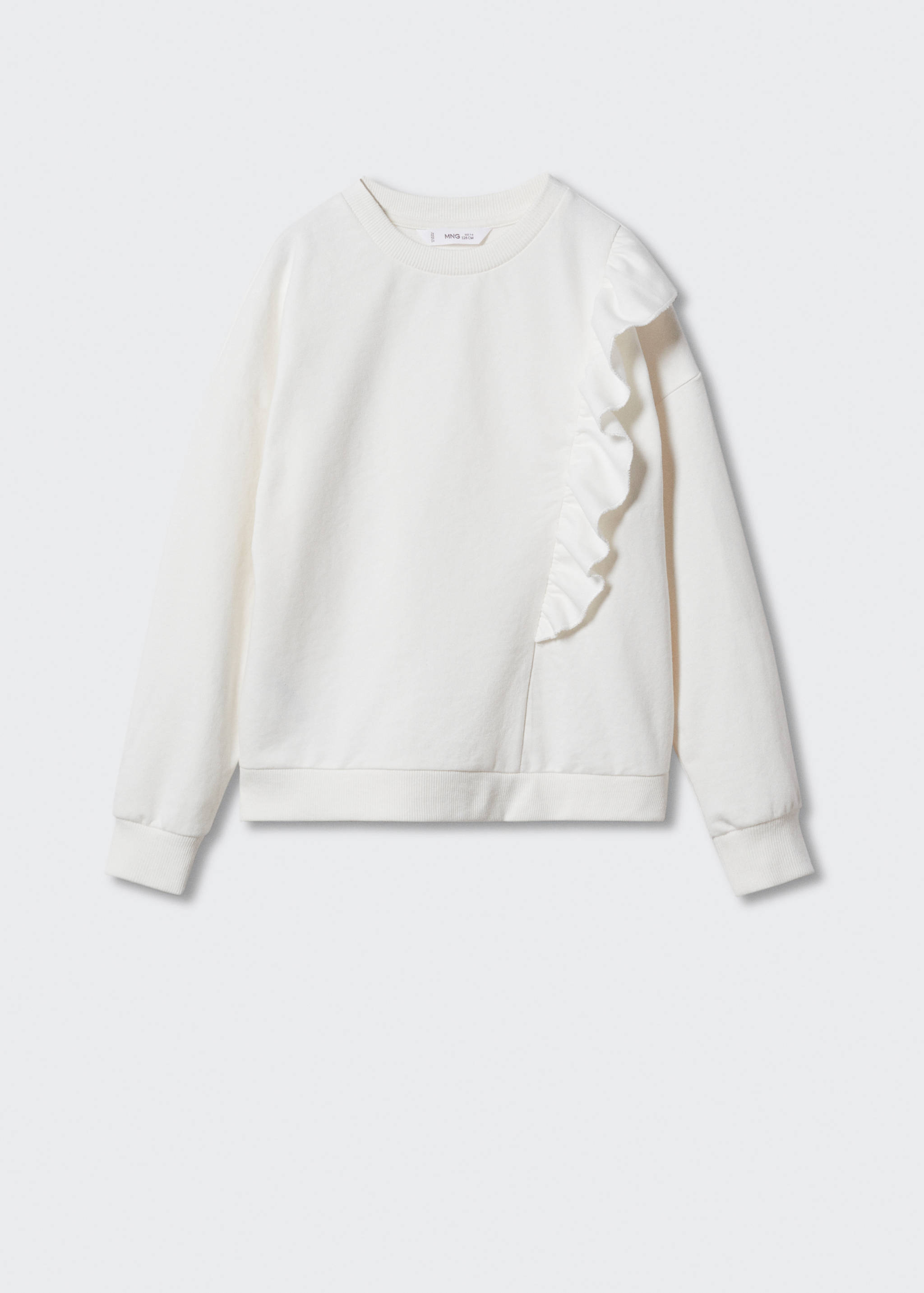 Baumwoll-Sweatshirt mit Rüschen - Artikel ohne Model