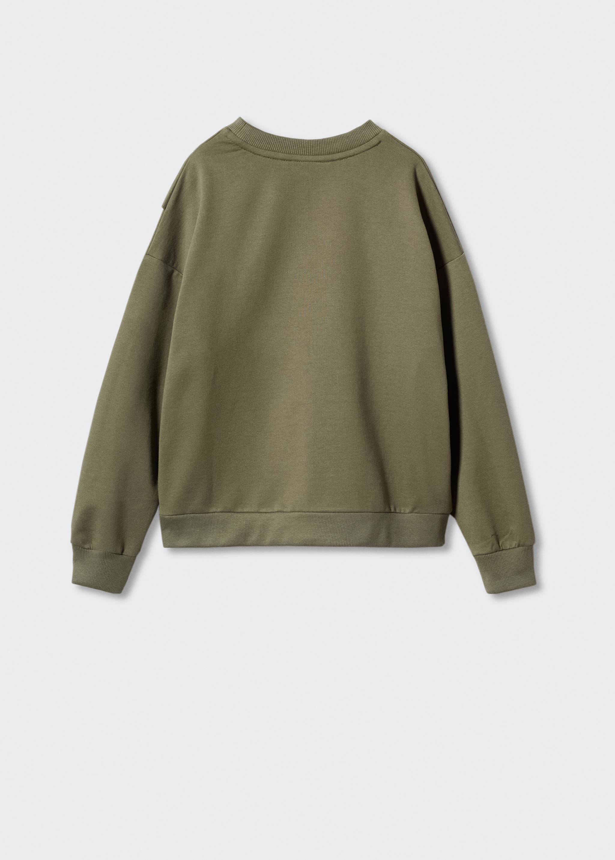 Baumwoll-Sweatshirt mit Rüschen - Rückseite des Artikels