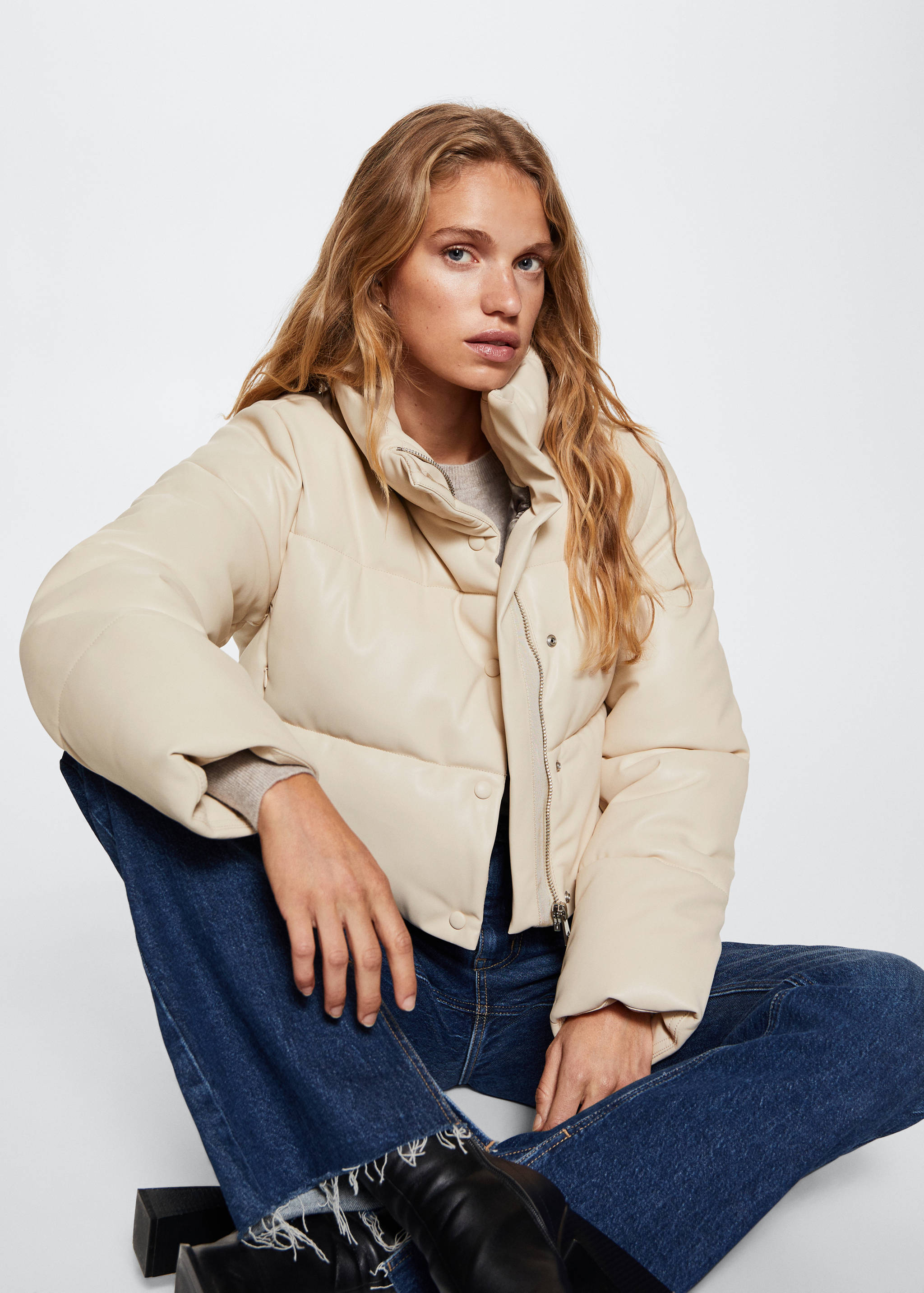 Steppanorak mit Leder-Effekt - Detail des Artikels 2