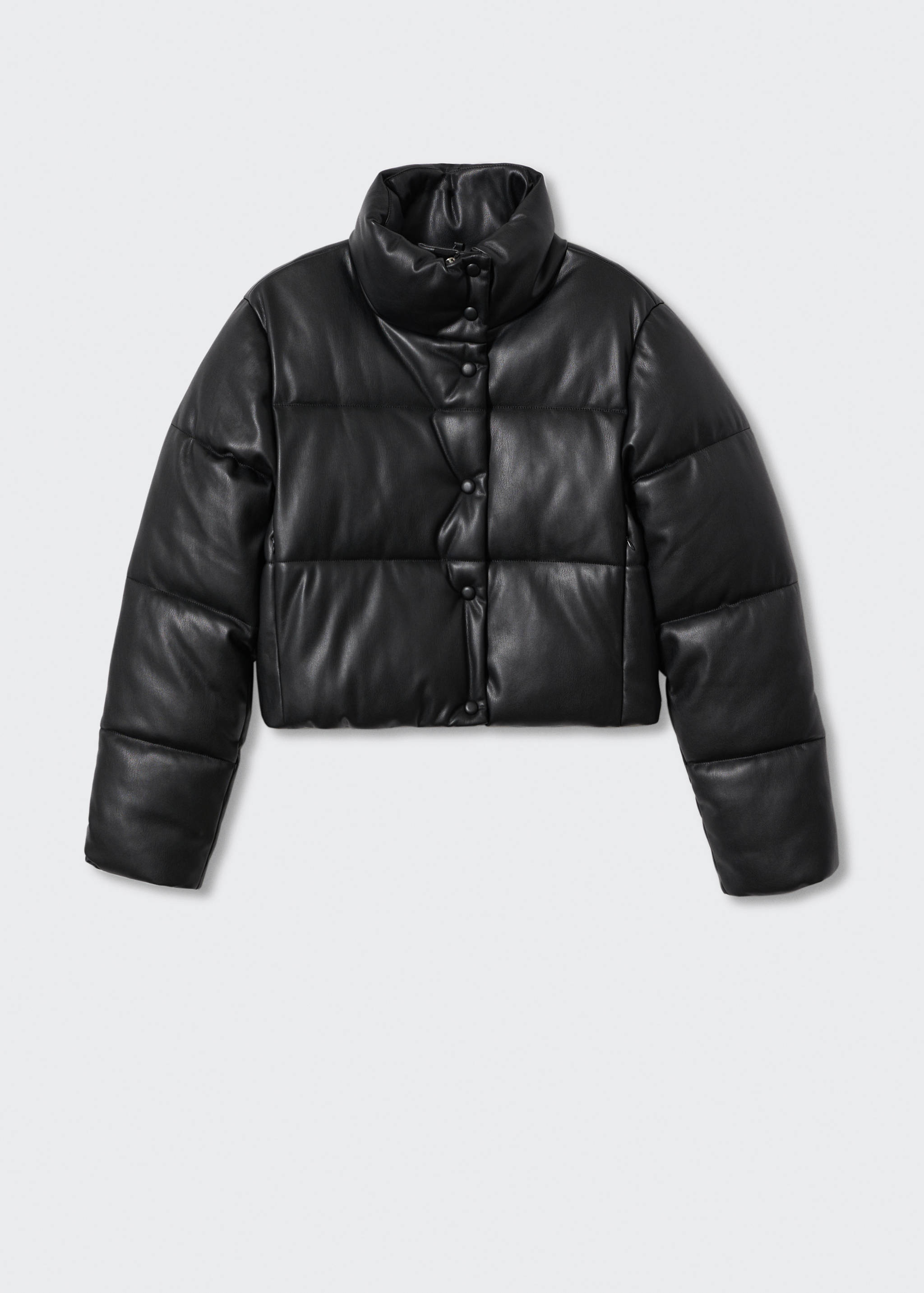 Steppanorak mit Leder-Effekt - Artikel ohne Model