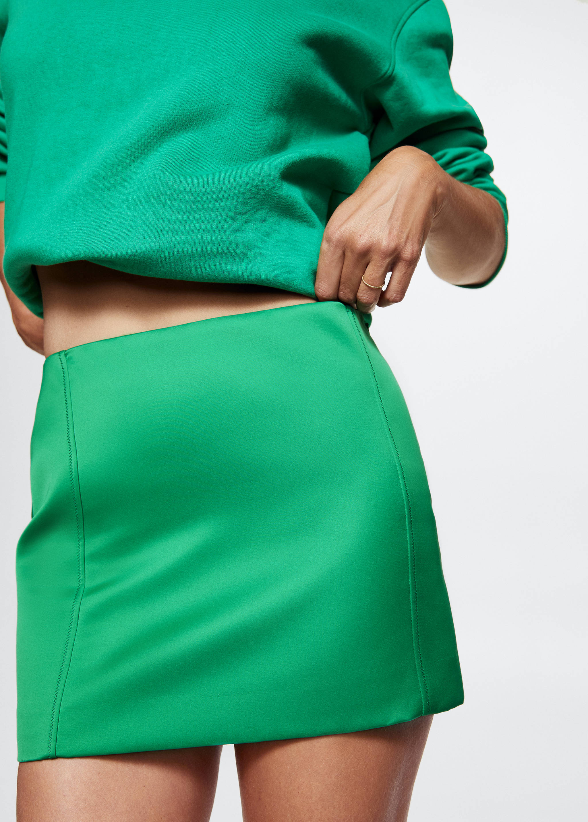 Satin mini skirt - Details of the article 6