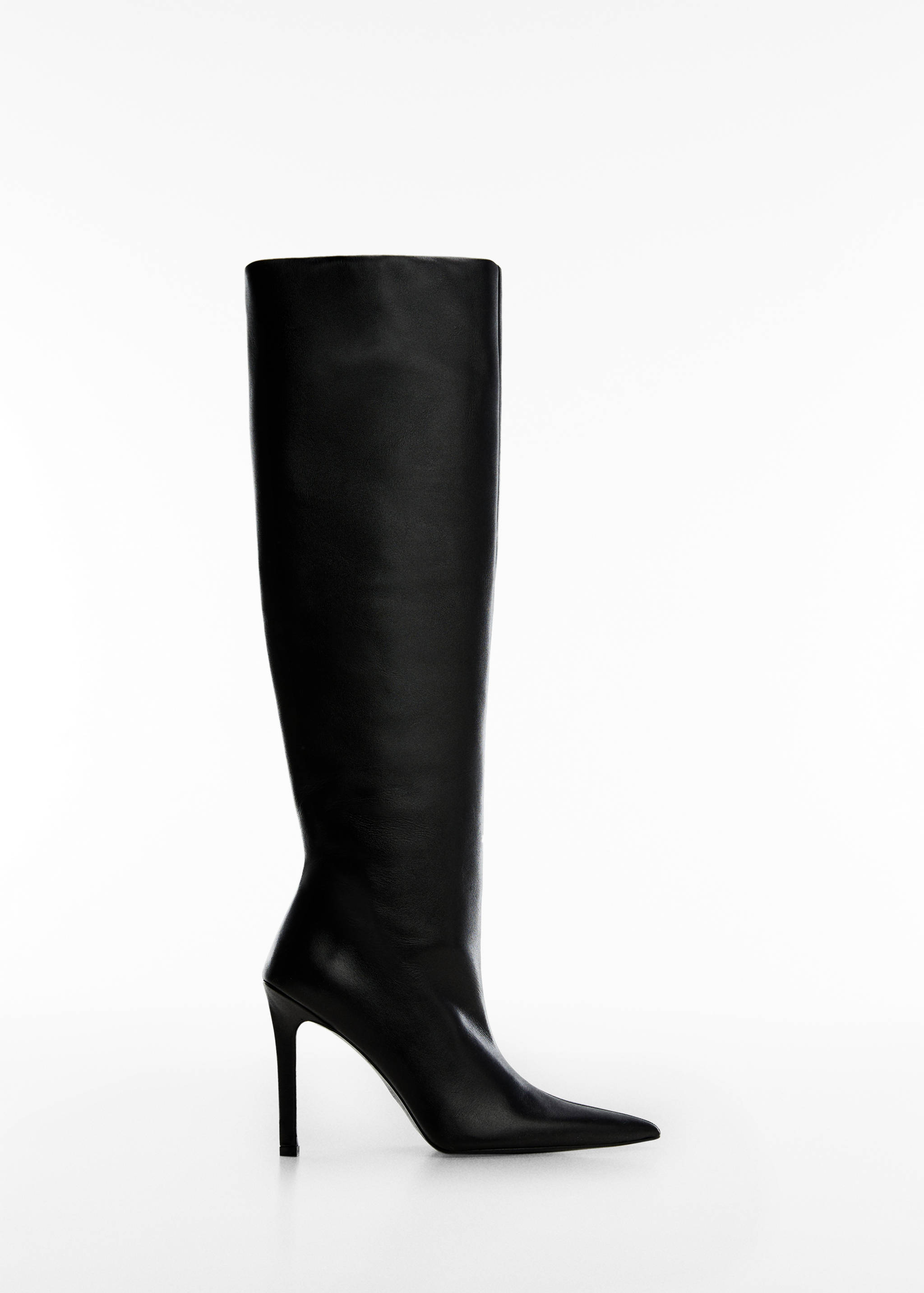 Hohe Lederstiefel mit Absatz - Artikel ohne Model