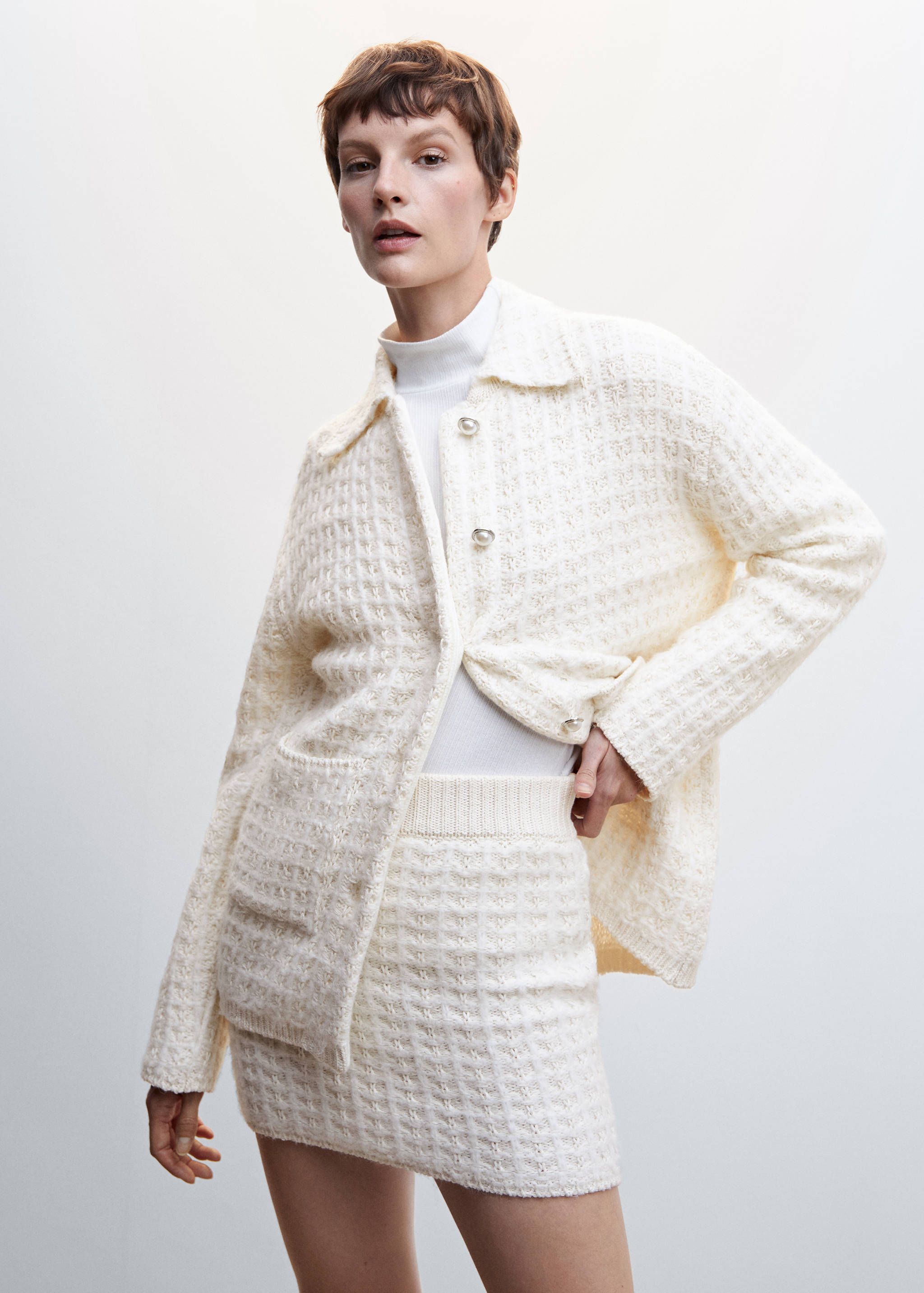 Minirock aus Strick - Mittlere Ansicht