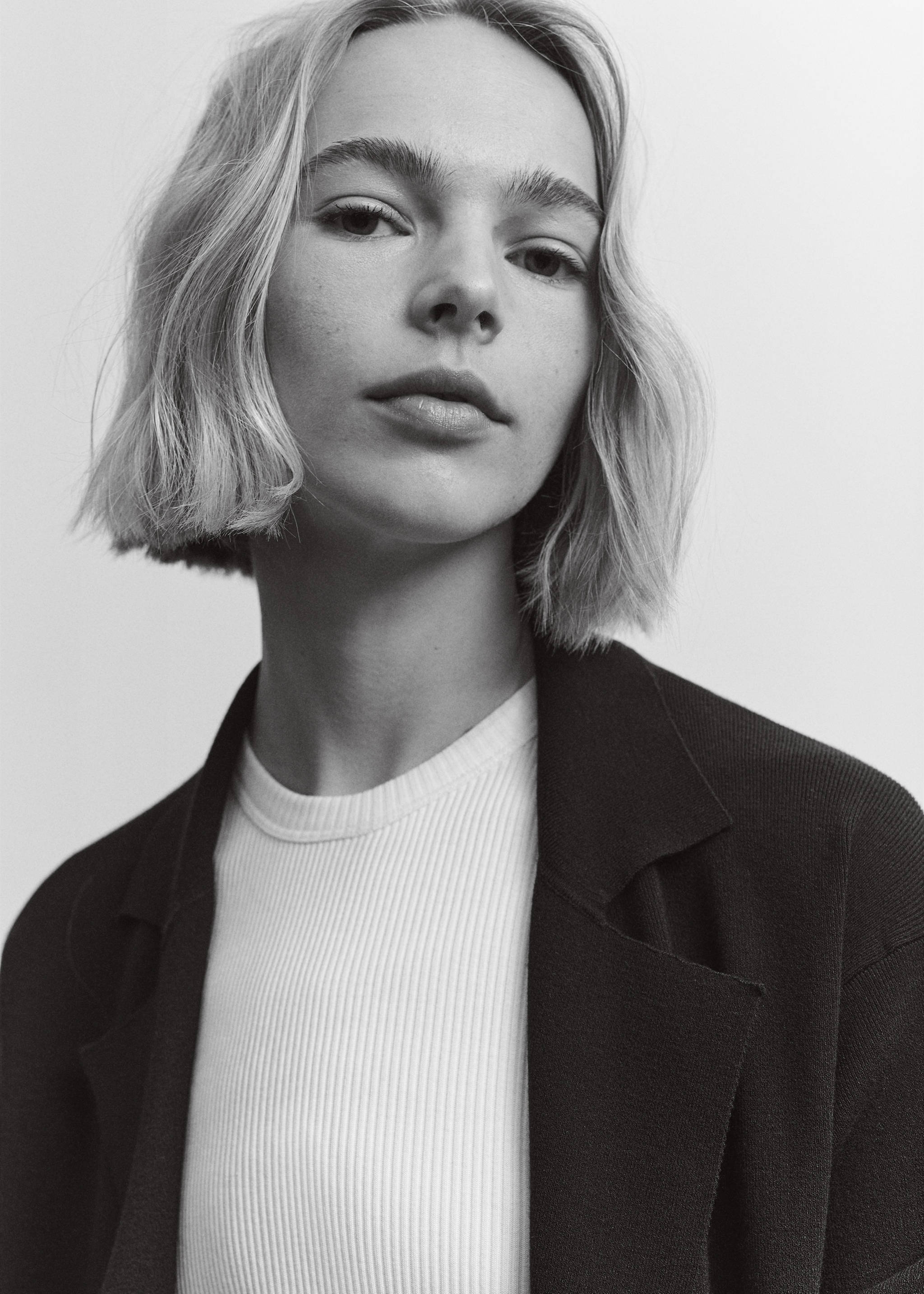 Cardigan lung din tricot compact - Detaliu al articolului 2