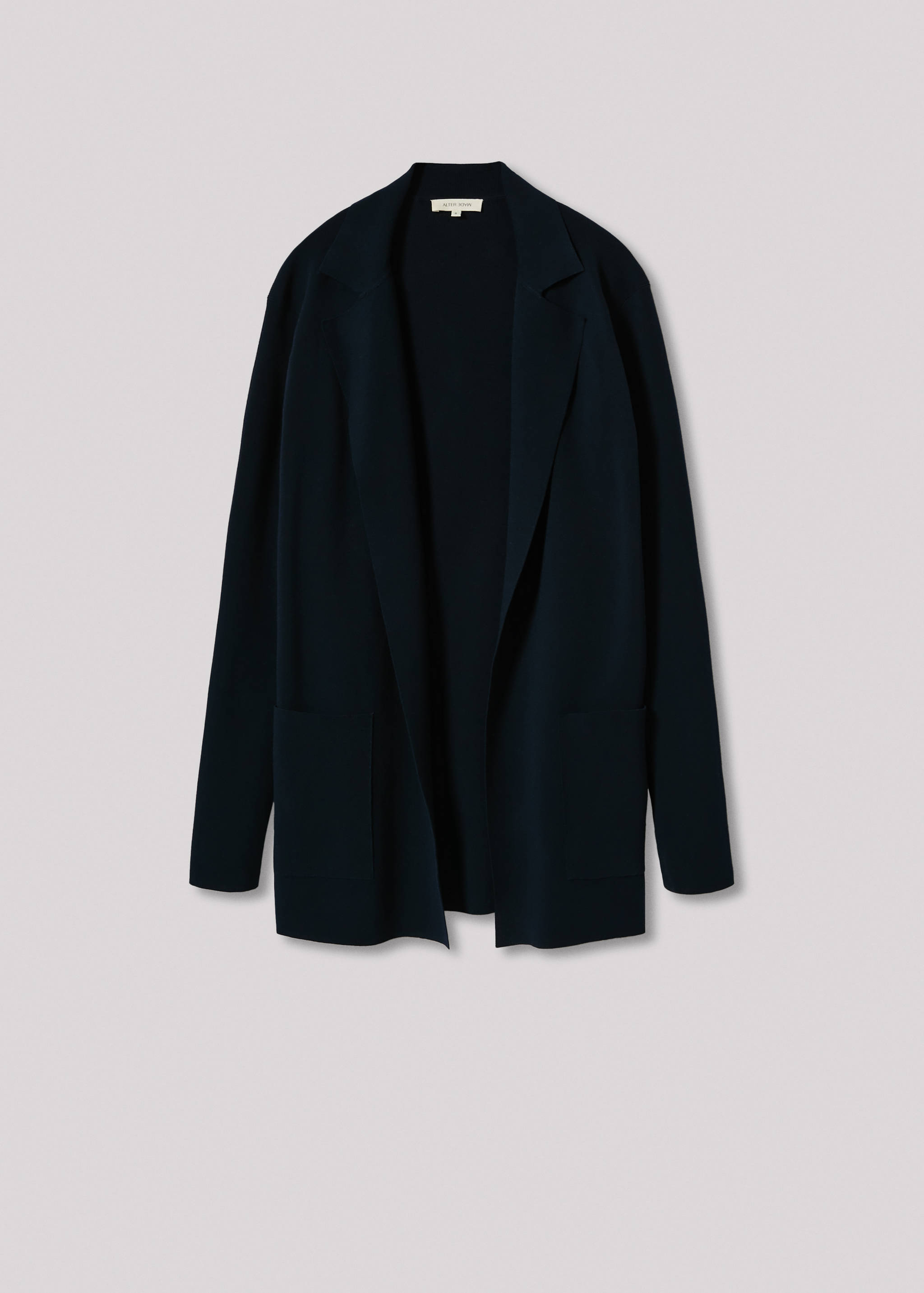 Cardigan lung din tricot compact - Articol fără model