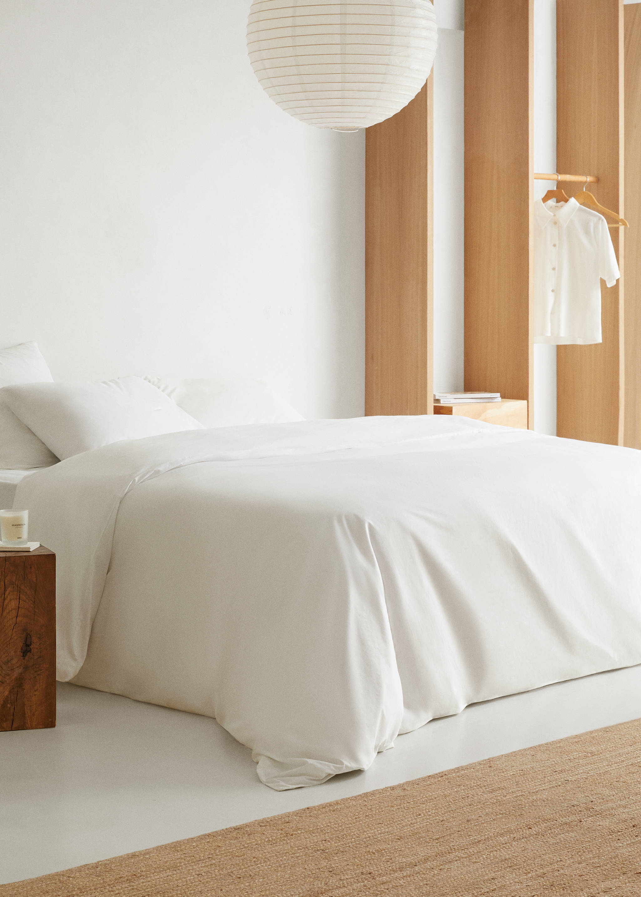 Percale cotton duvet cover (300 threads) superking bed - Details of the article 7