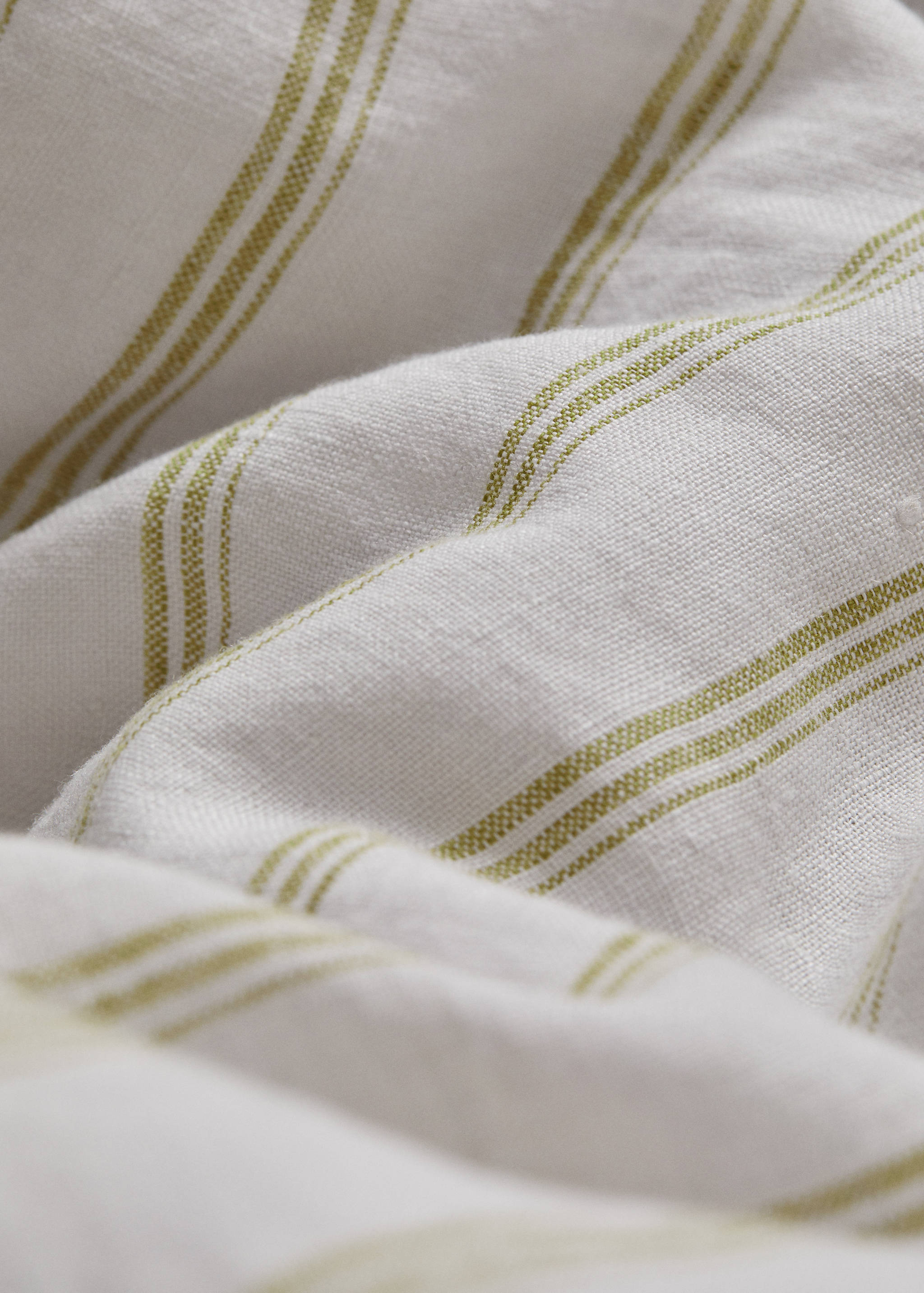 Housse de couette 100% lin rayures 220x220cm - Détail de l'article 2