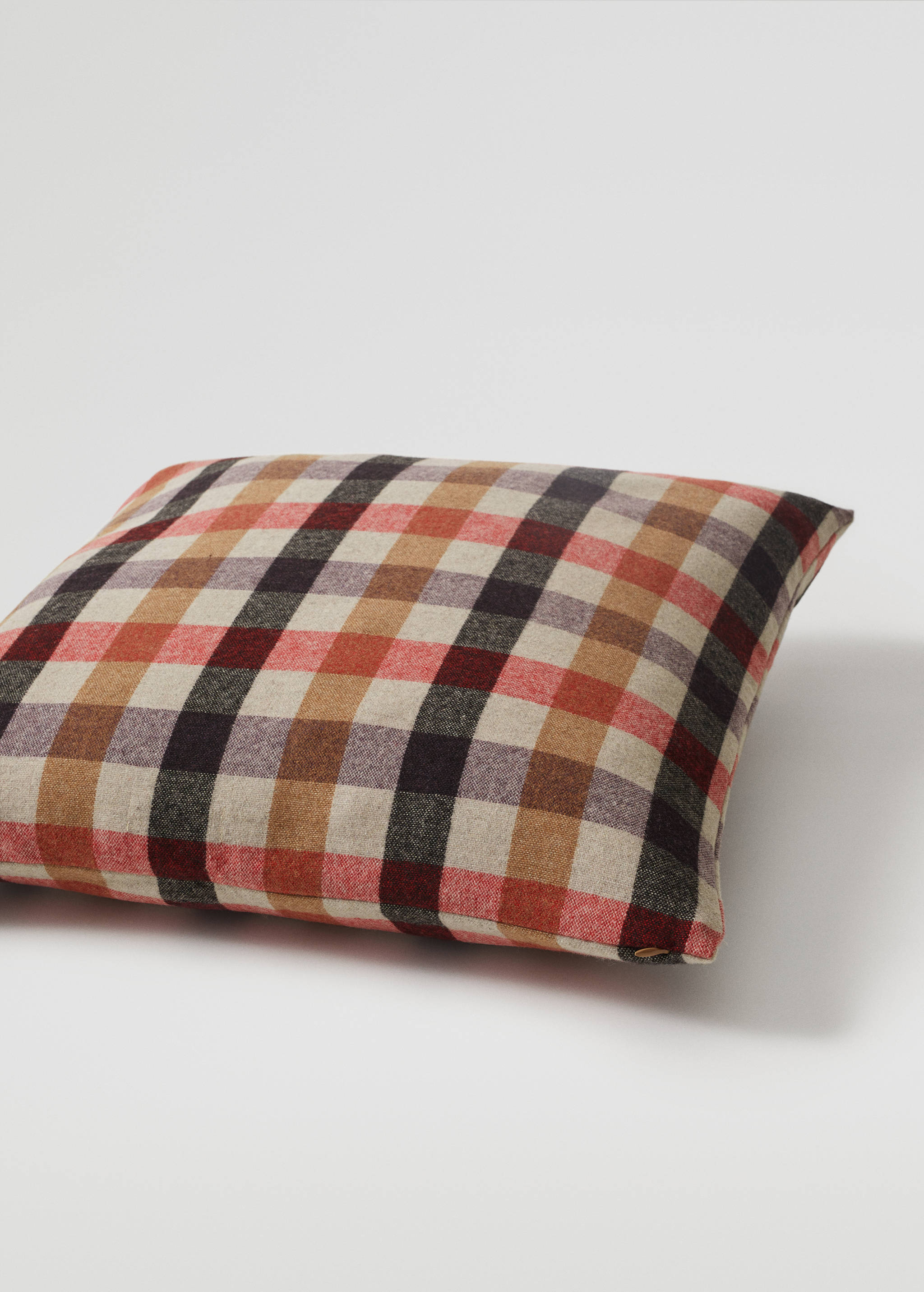 Checked wool cushion cover 50X50cm - Details of the article 3