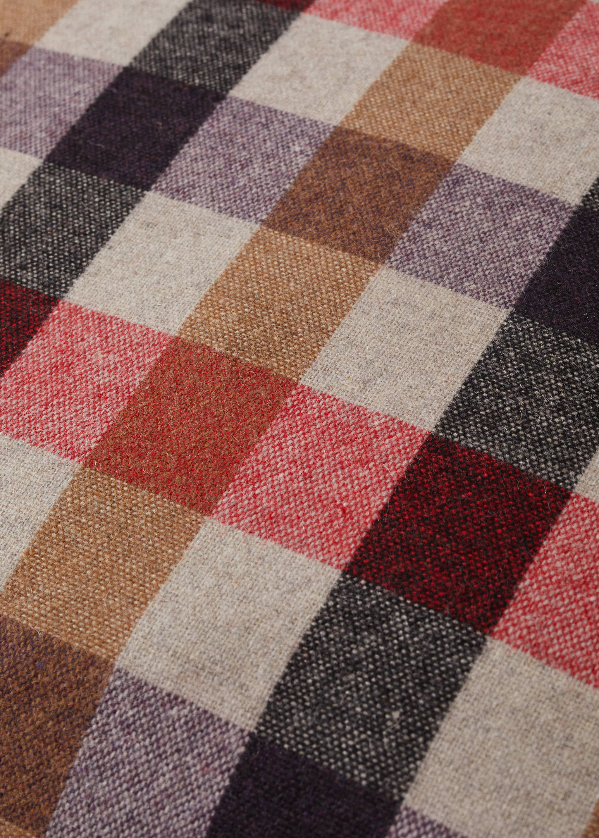 Checked wool cushion cover 50X50cm - Details of the article 5