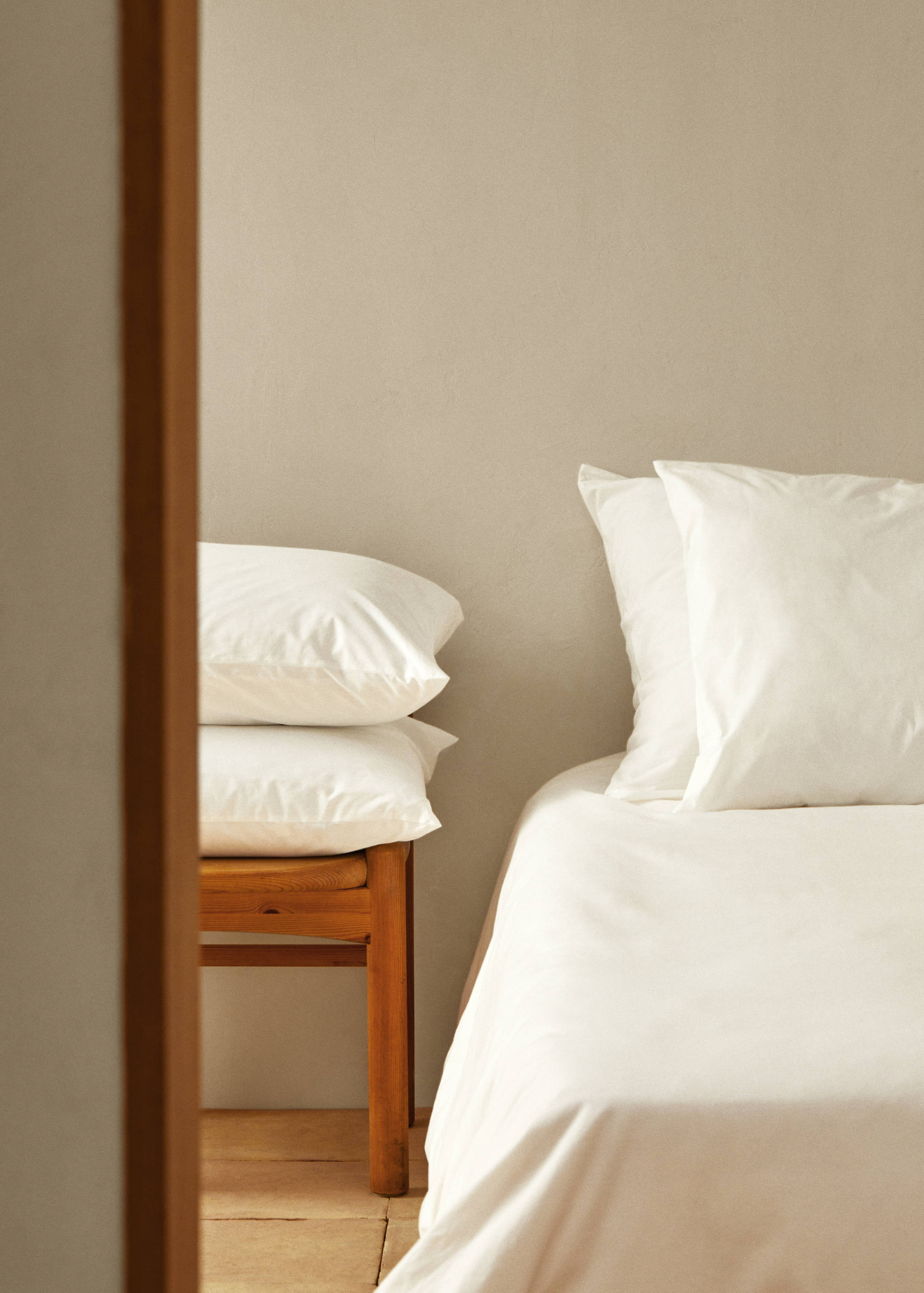 Percale cotton cushion case set (300 threads) 80X80cm - Details of the article 8