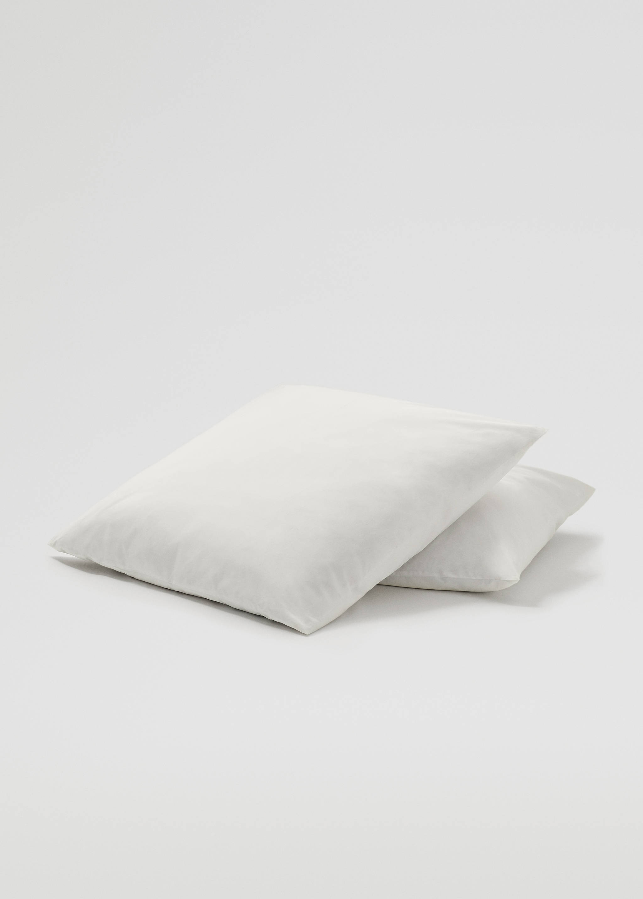 Percale cotton cushion case set (300 threads) 80X80cm - Medium plane
