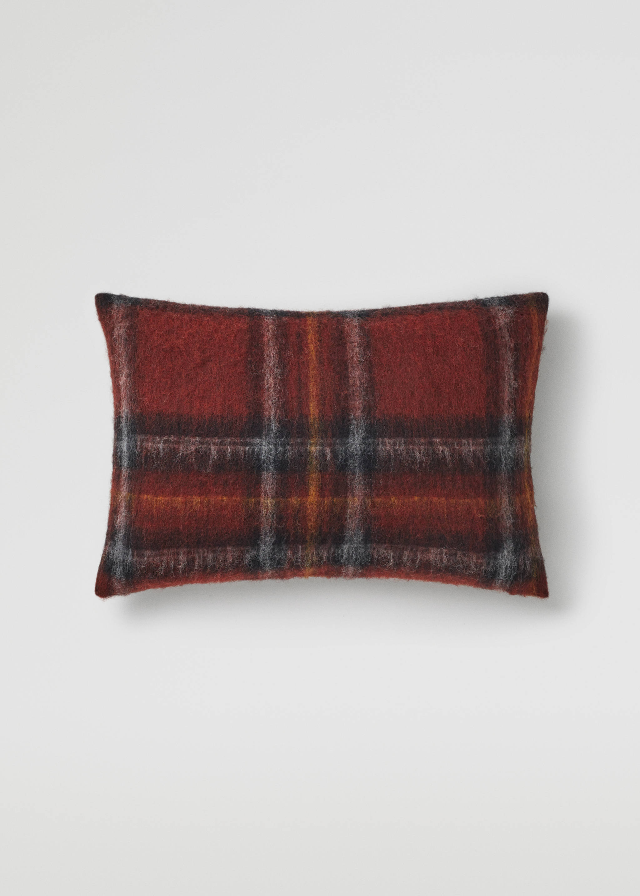 Karierte Kissenhülle aus Wolle 40 x 60 cm - Artikel ohne Model