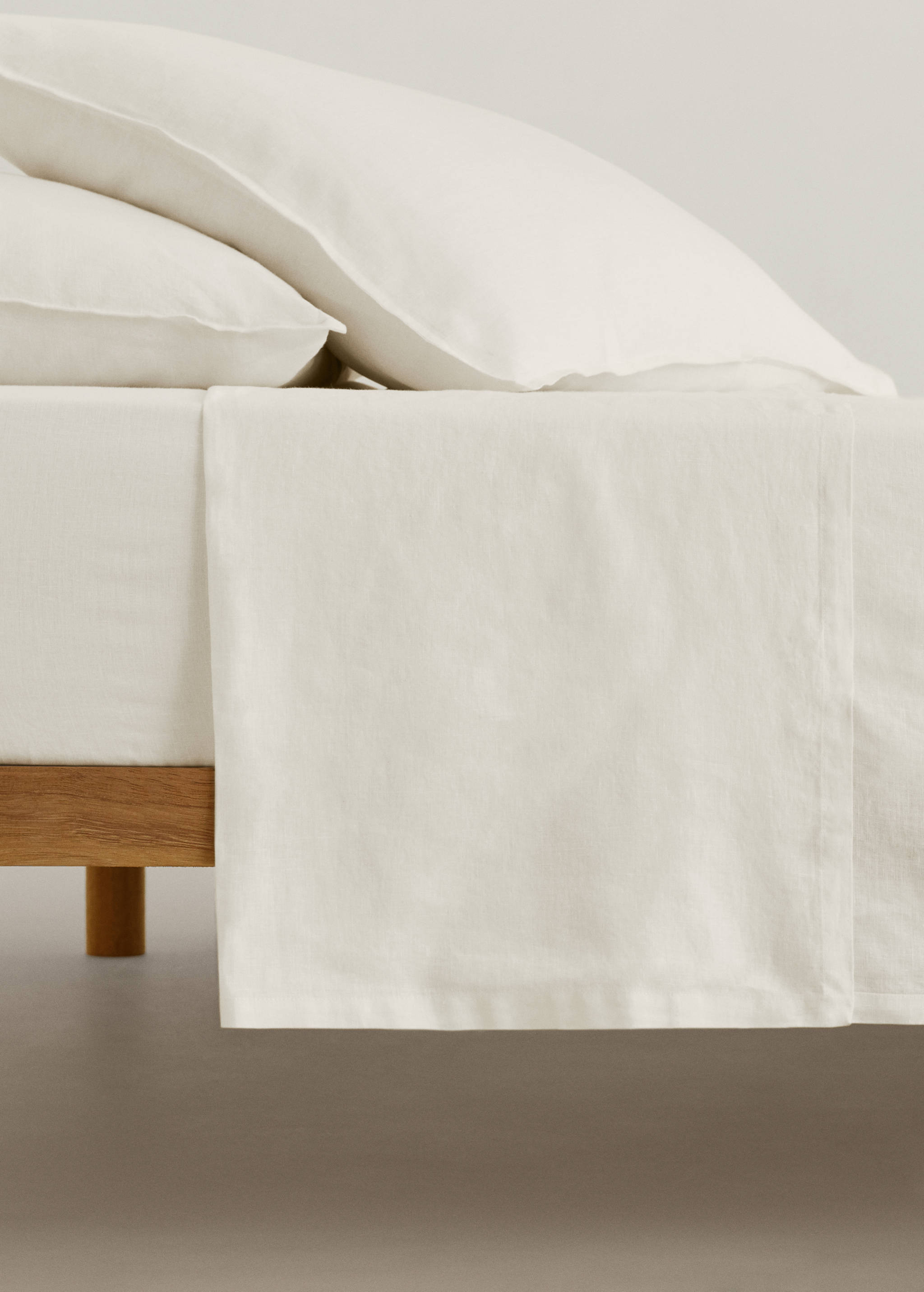 100% linen flat sheet 270x280cm - Medium plane