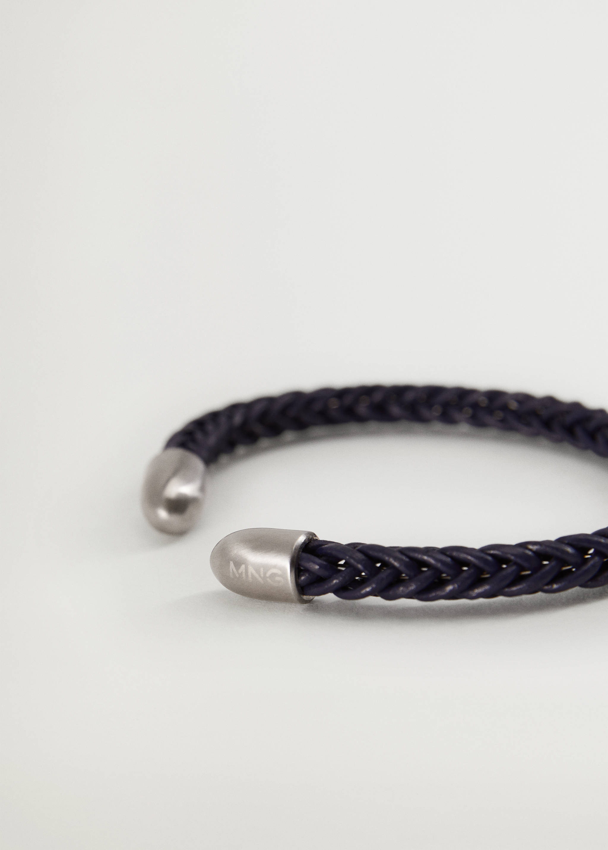 Braided leather bracelet - Medium plane