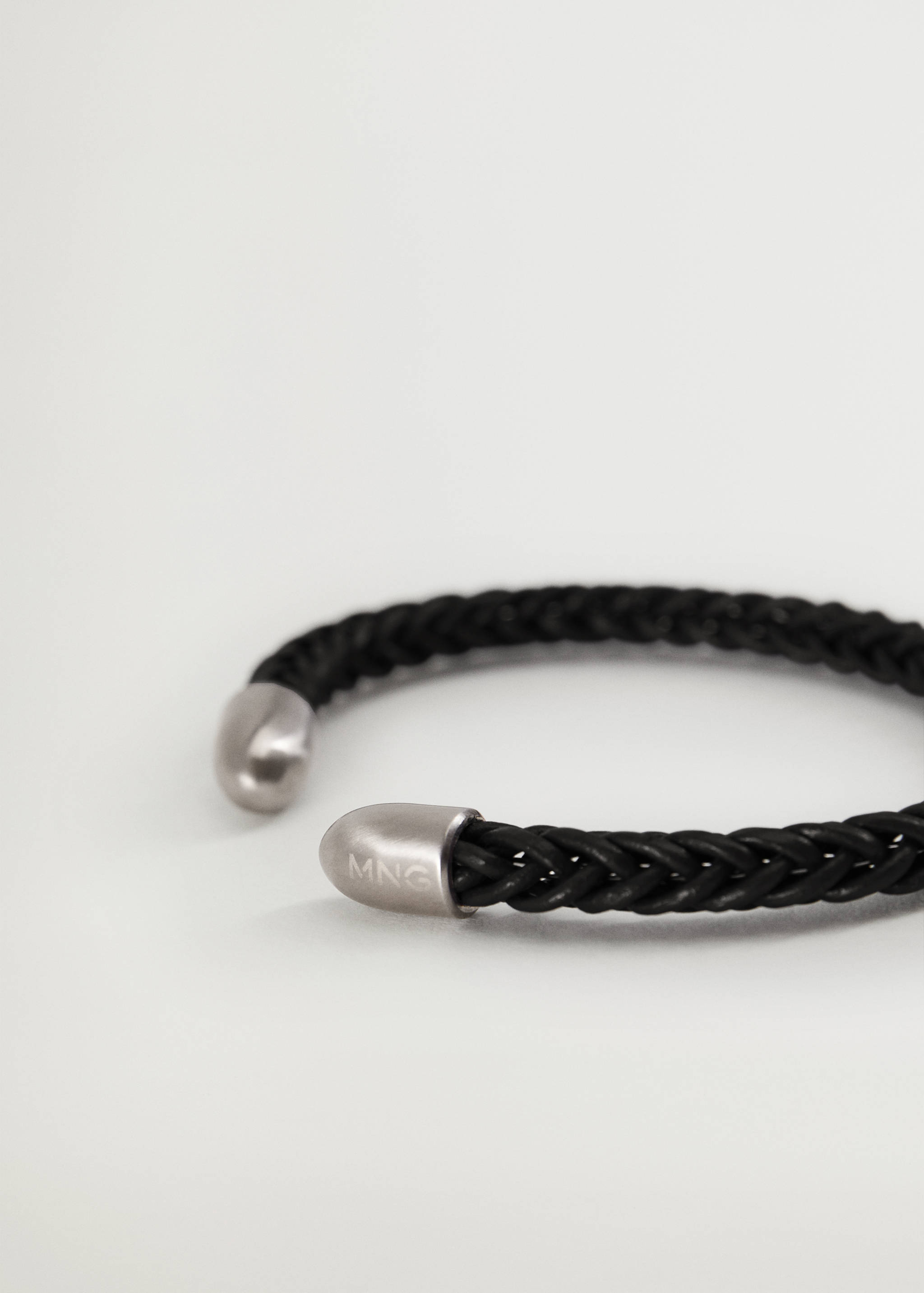 Braided leather bracelet - Medium plane