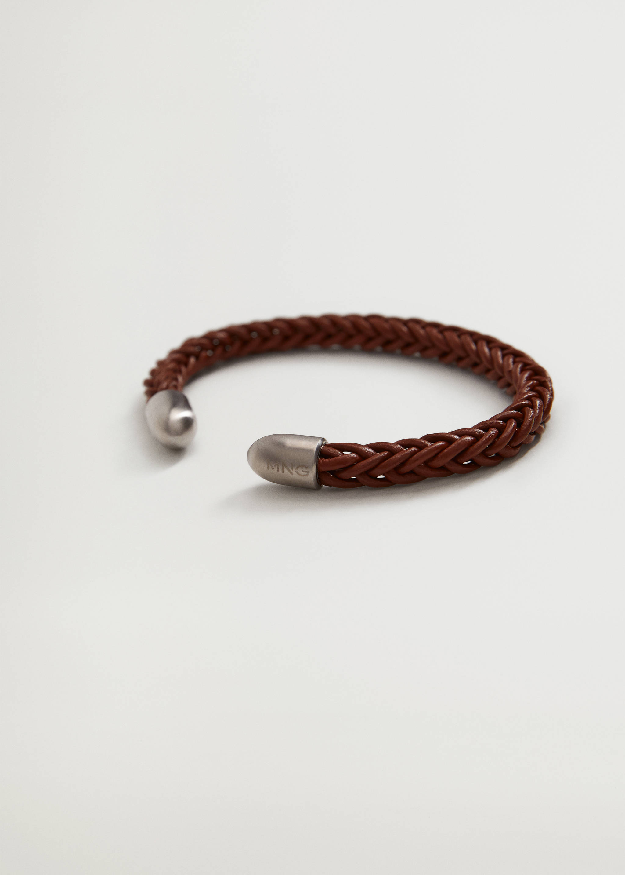 Braided leather bracelet - Medium plane