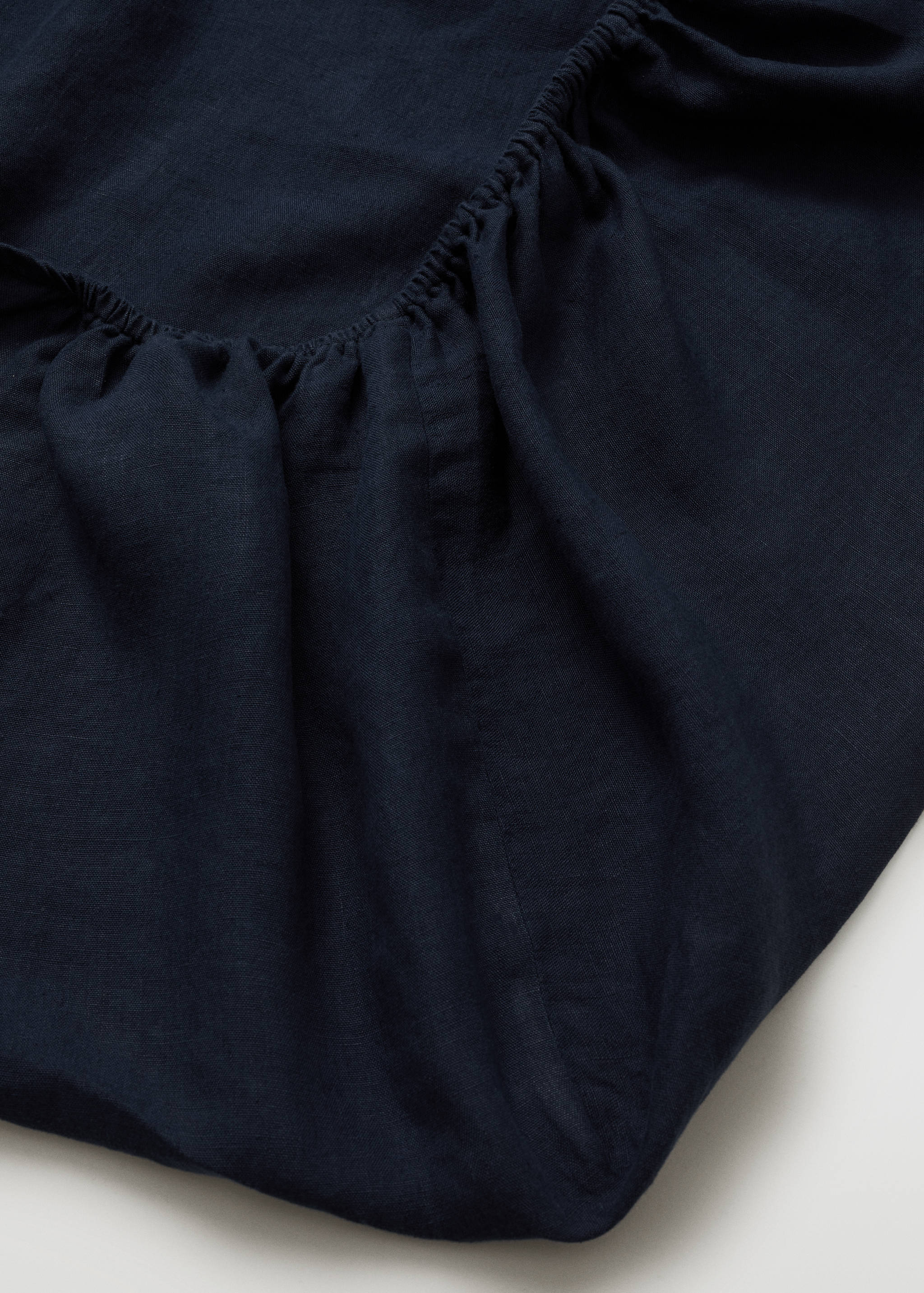 100% linen fitted sheet 90x200x30cm - Medium plane