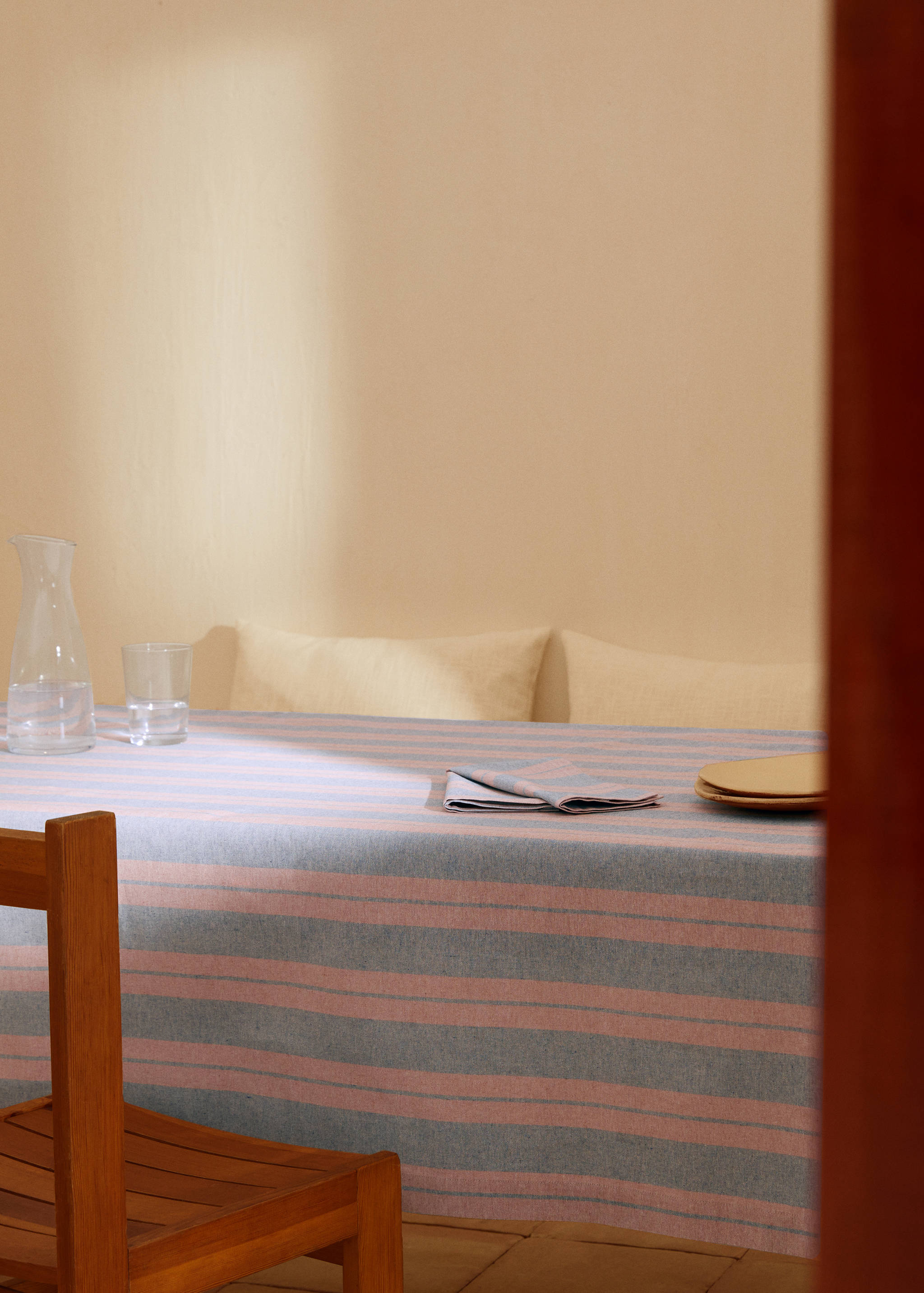 Gestreifte Baumwoll-Tischdecke 150 x 250 cm - Detail des Artikels 8