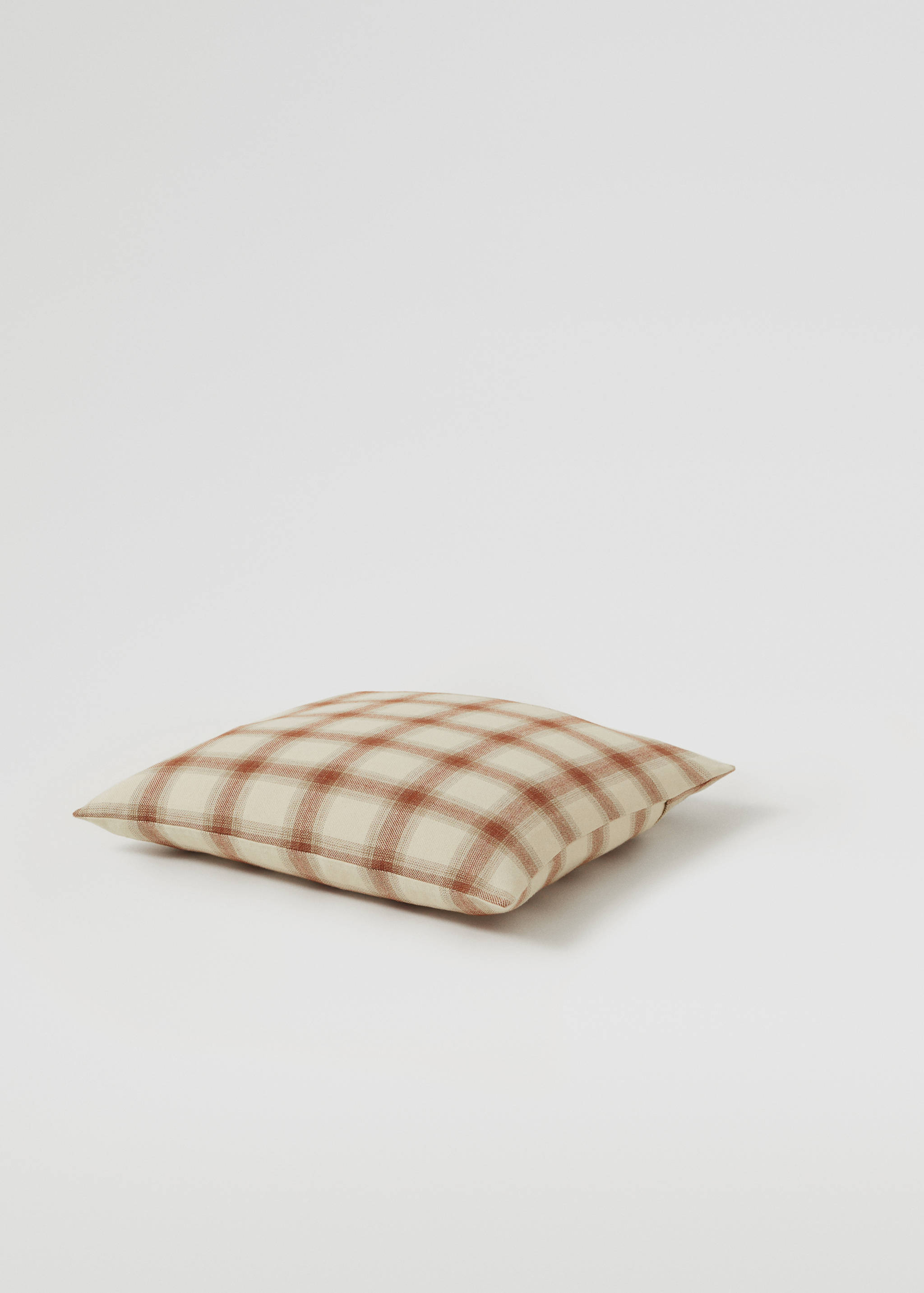 Check cotton cushion case 50X50cm - Medium plane