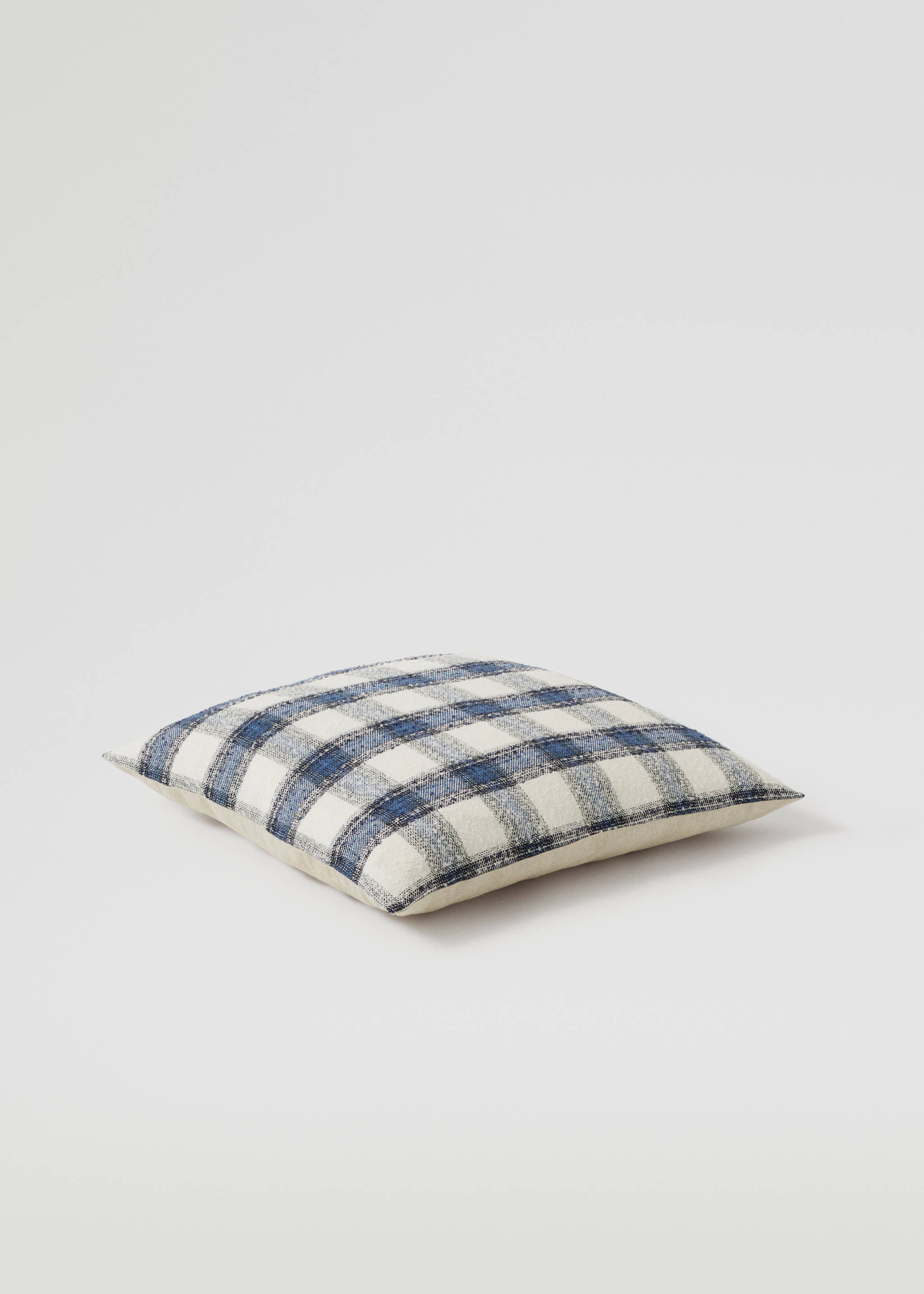 Check cotton cushion case 50X50cm - Medium plane