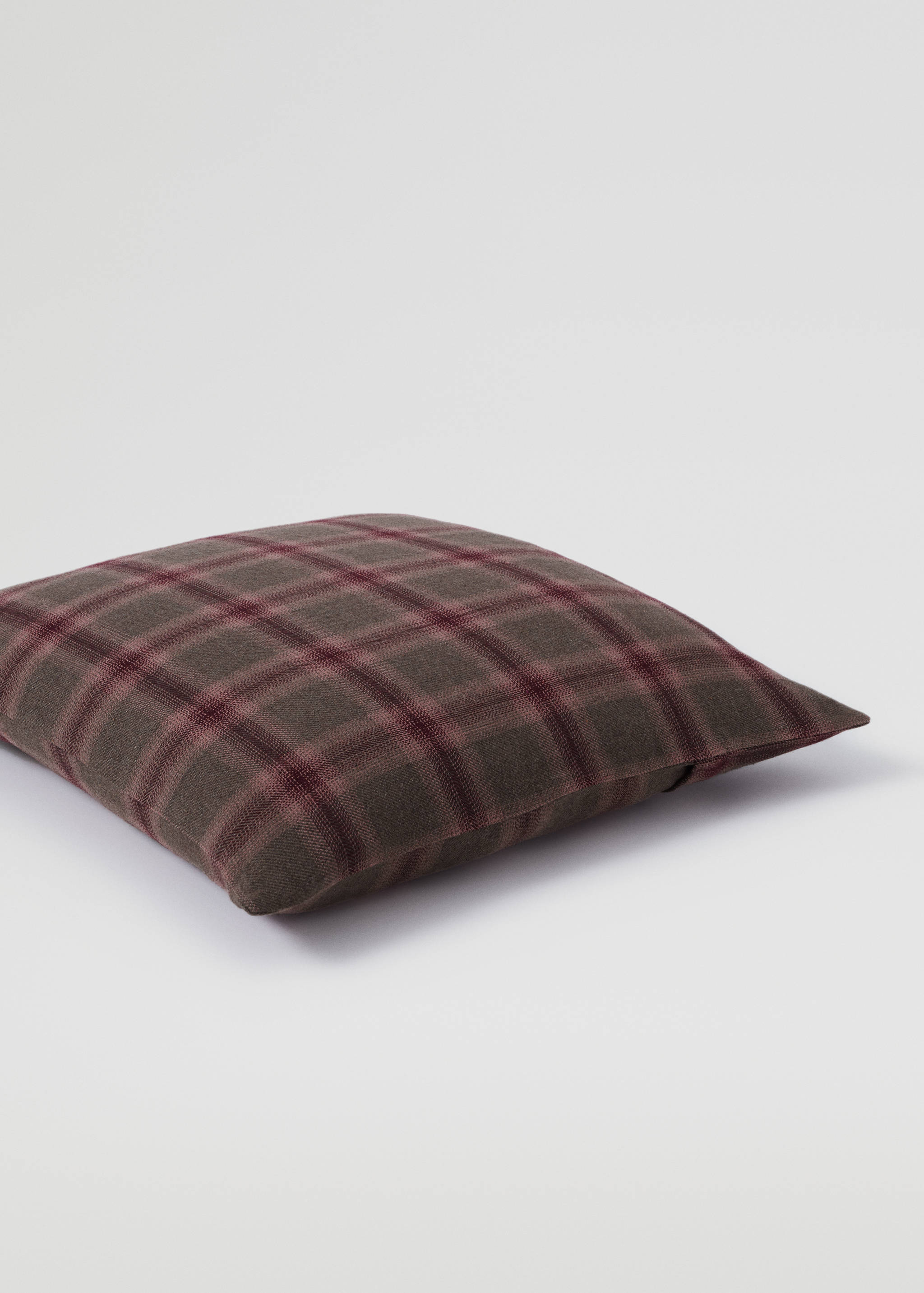 Check cotton cushion case 50X50cm - Medium plane