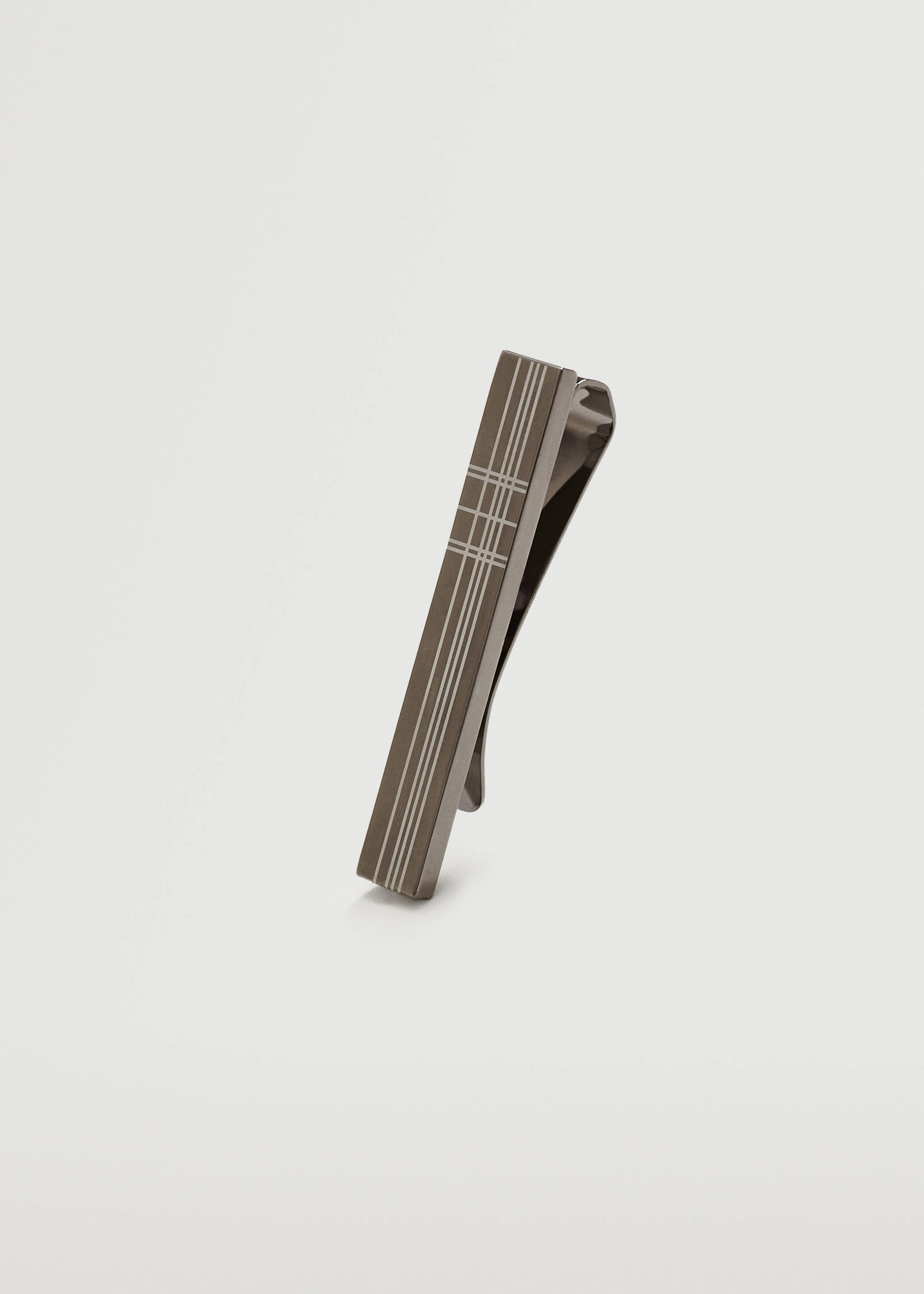 Striped metal brooch - Medium plane