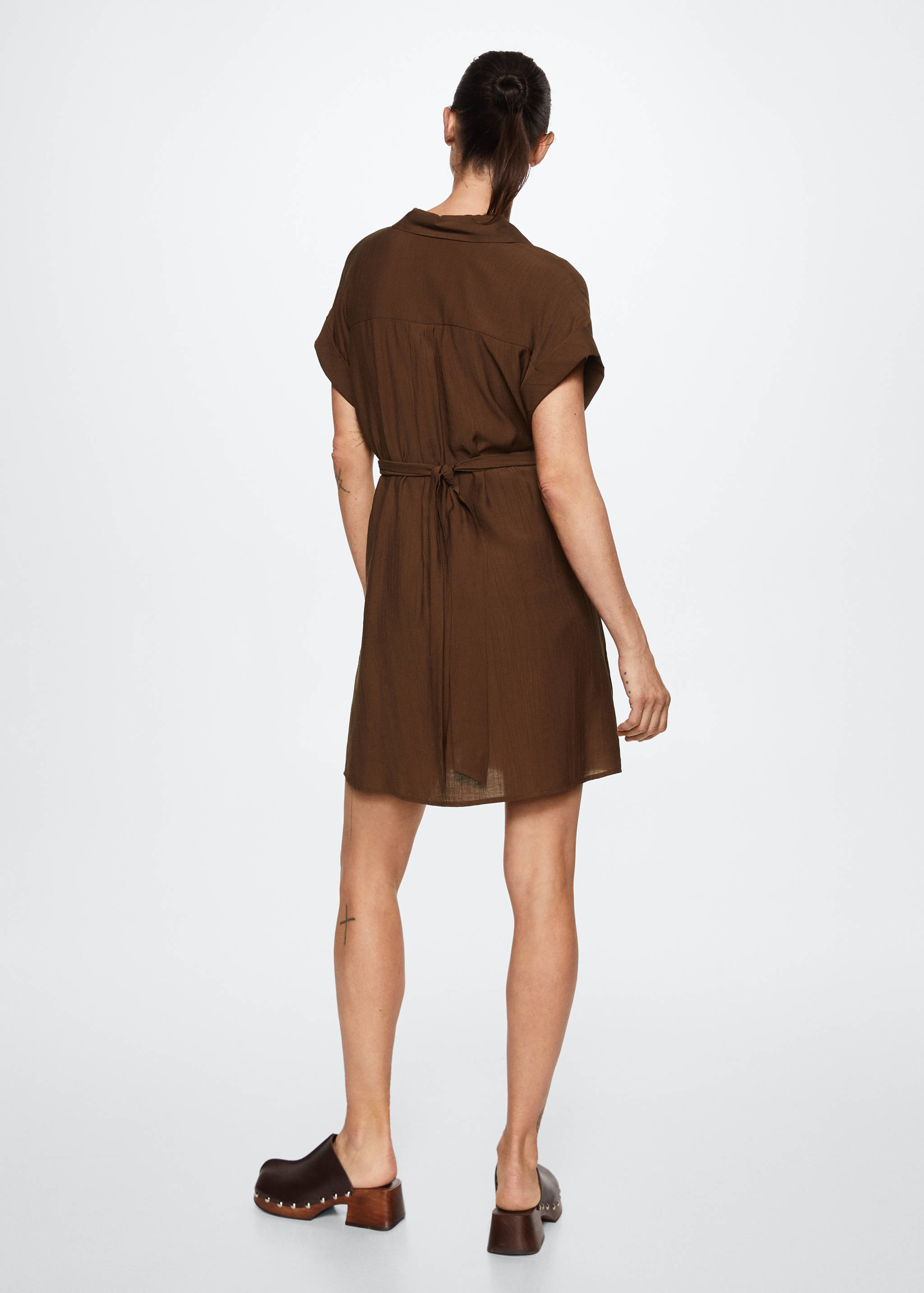 Bow shirt dress - Reverse of the article