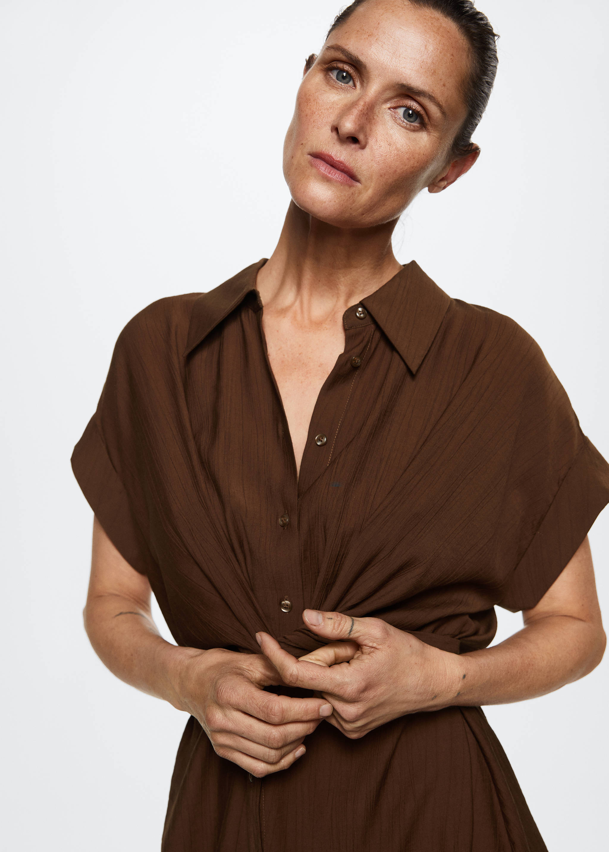 Bow shirt dress - Details of the article 1