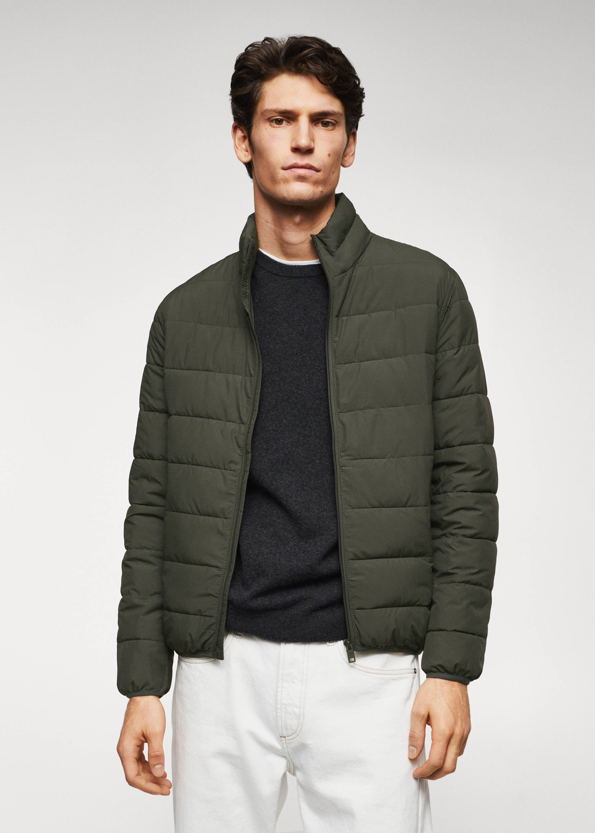 Jaqueta embuatada water repellent - Pla mig
