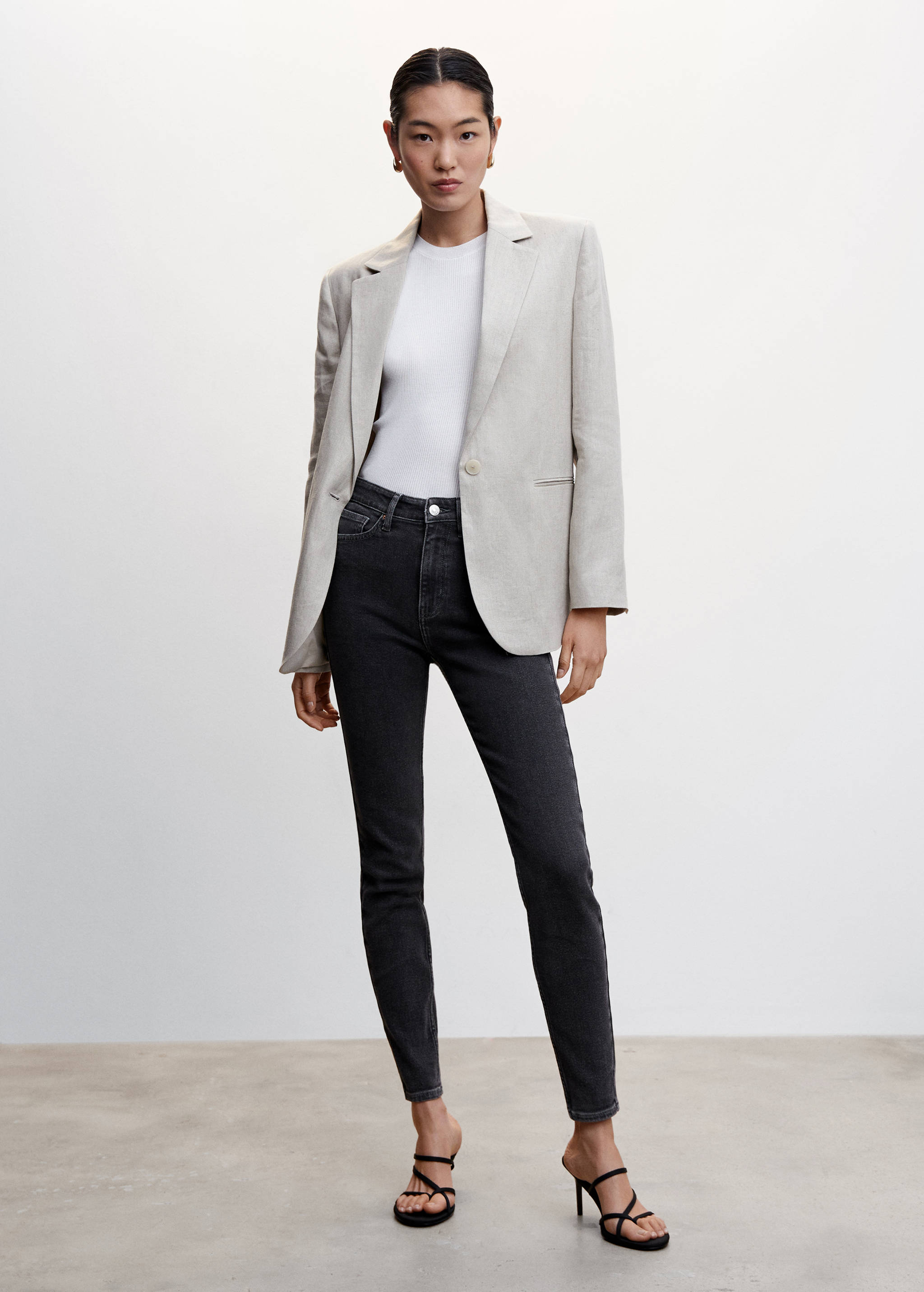 High-rise skinny jeans - General plane