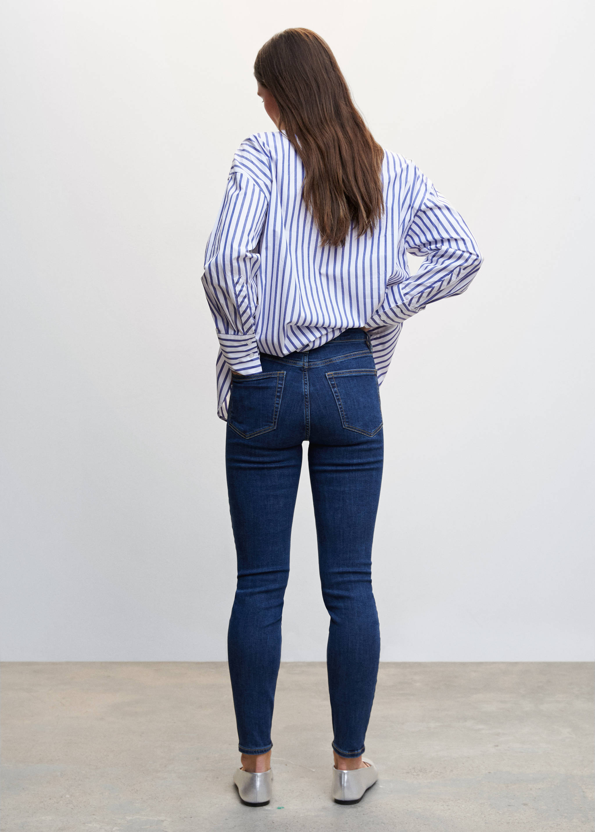 High-waist skinny jeans - Achterkant van het artikel